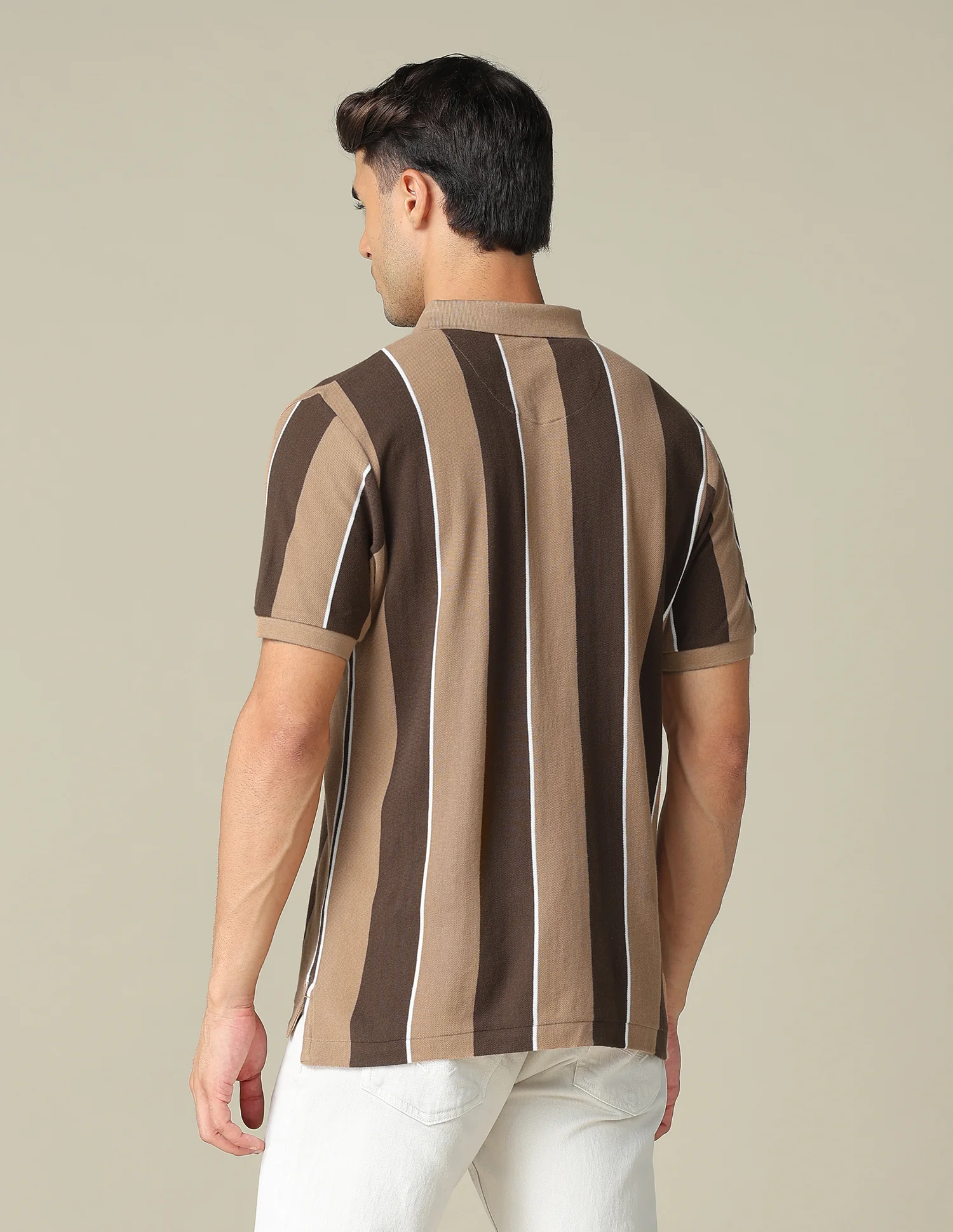 Vertical Striped Regular Fit Polo Shirt - Image 5