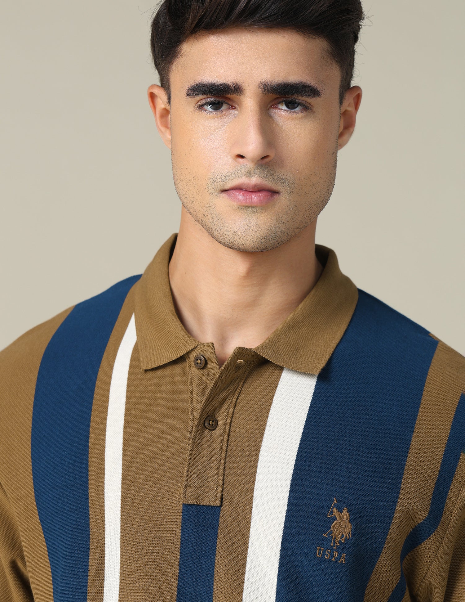 Vertical Striped Regular Fit Polo Shirt - Image 7