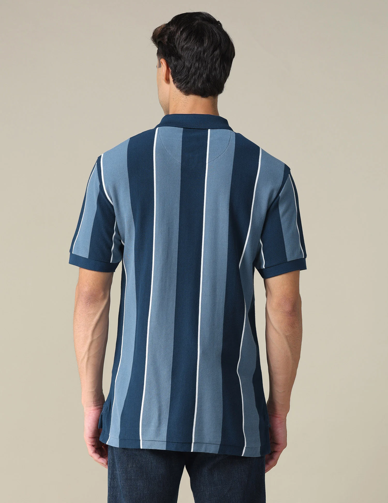 Vertical Striped Regular Fit Polo Shirt - Image 5
