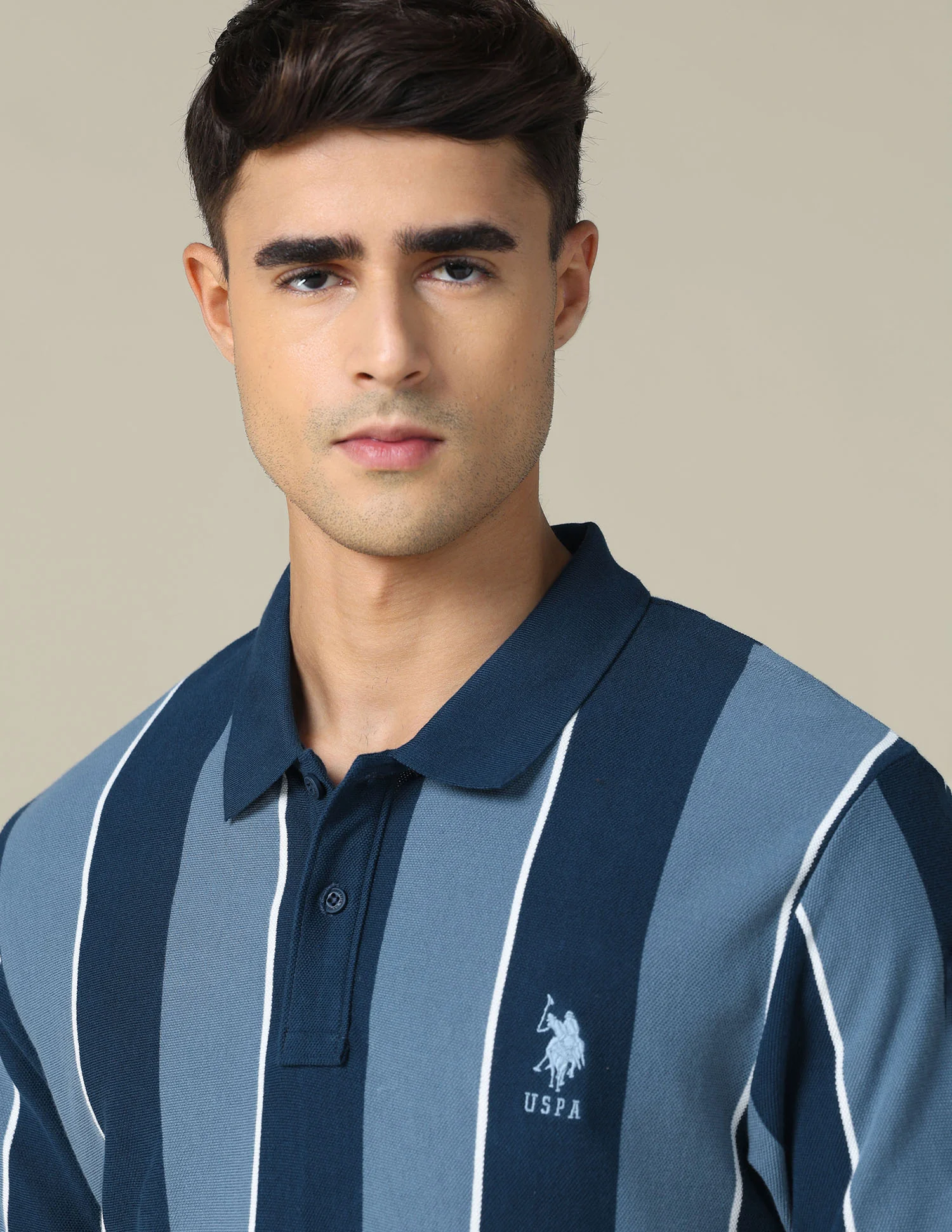 Vertical Striped Regular Fit Polo Shirt - Image 7