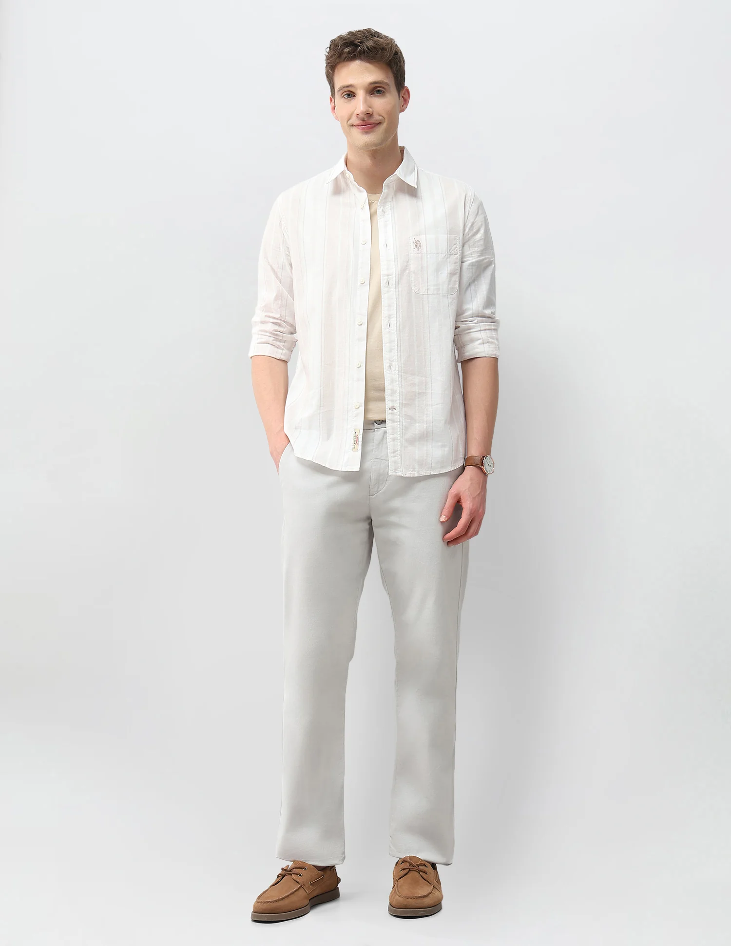 Vertical Striped Regular Fit Shirt - Image 3
