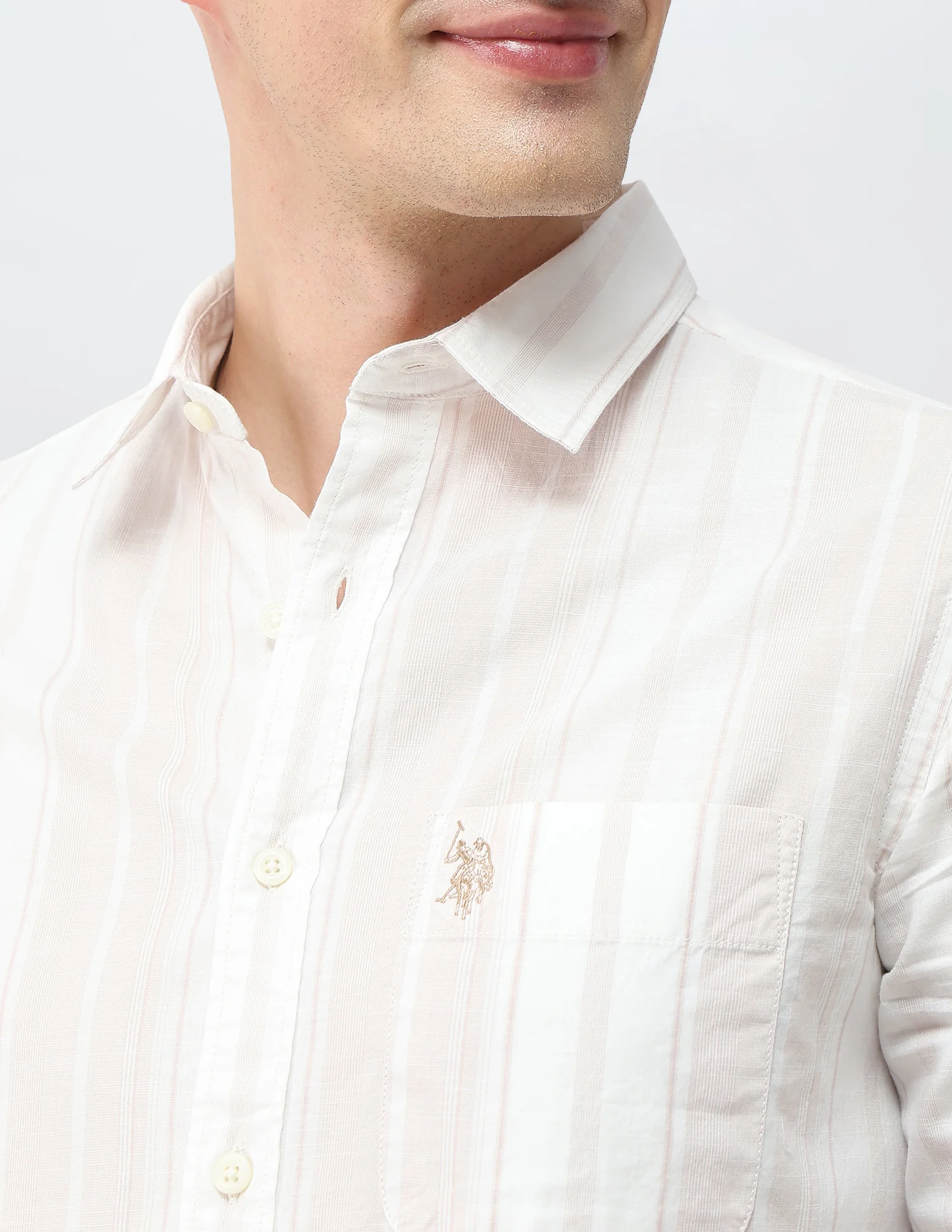 Vertical Striped Regular Fit Shirt - Image 7