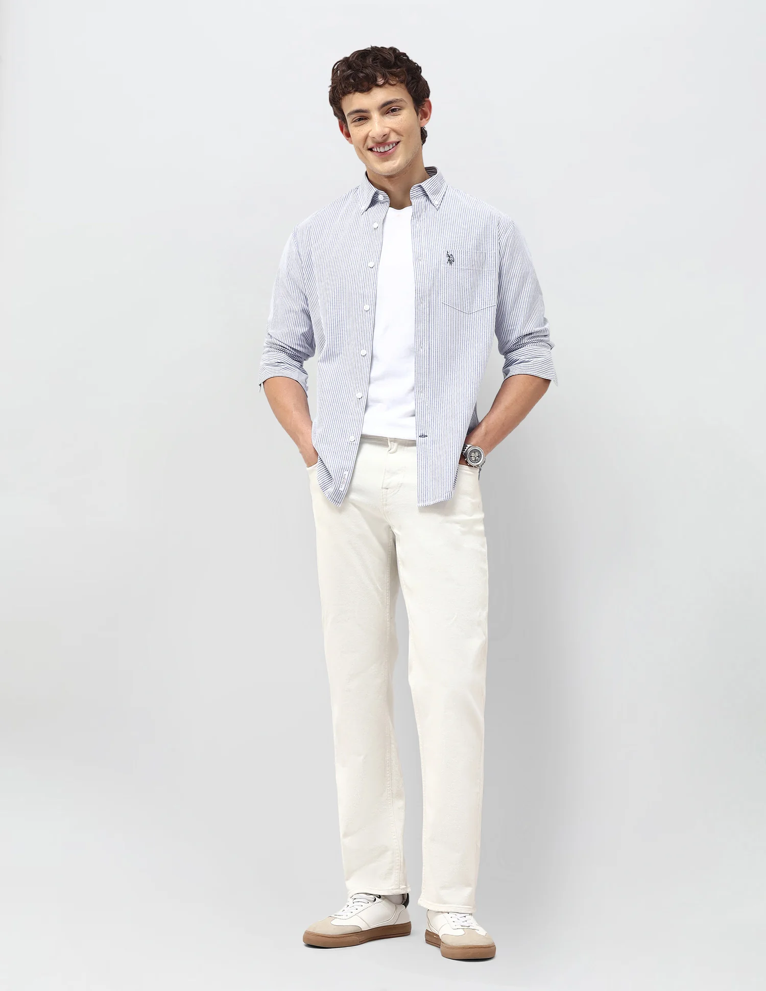 Vertical Striped Regular Fit Shirt - Image 3