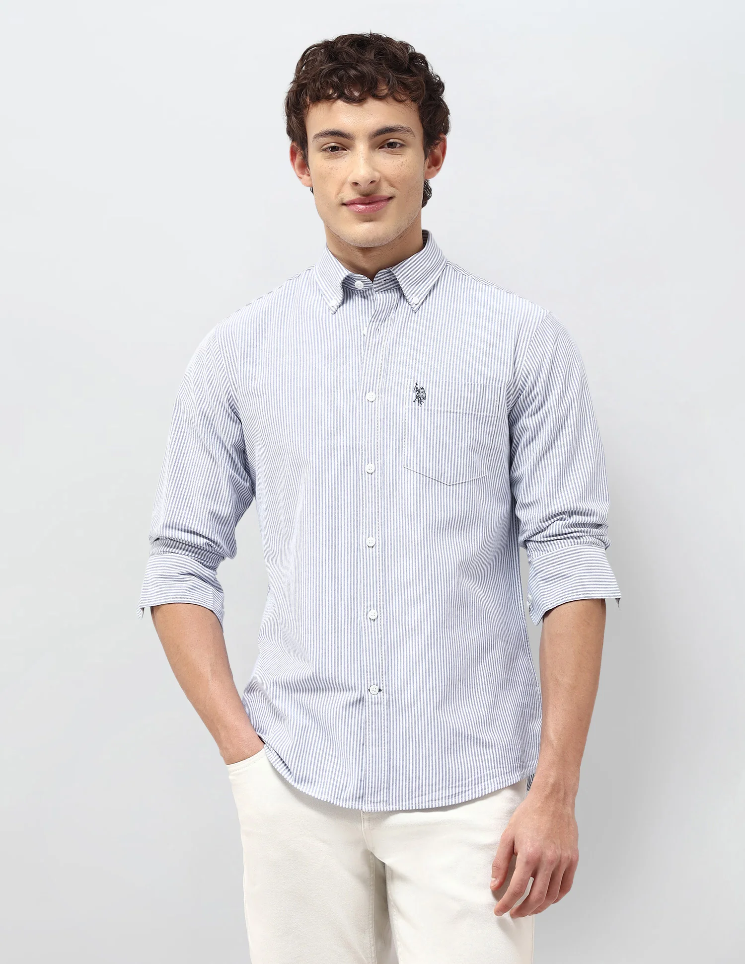 Vertical Striped Regular Fit Shirt - Image 6