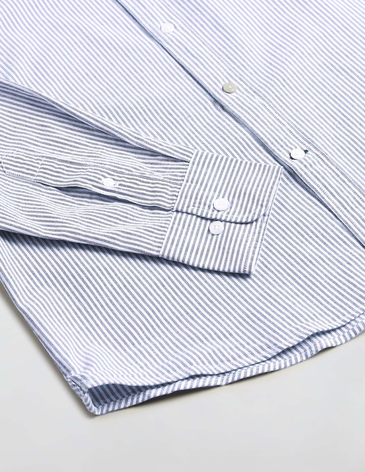 Vertical Striped Regular Fit Shirt - Image 8