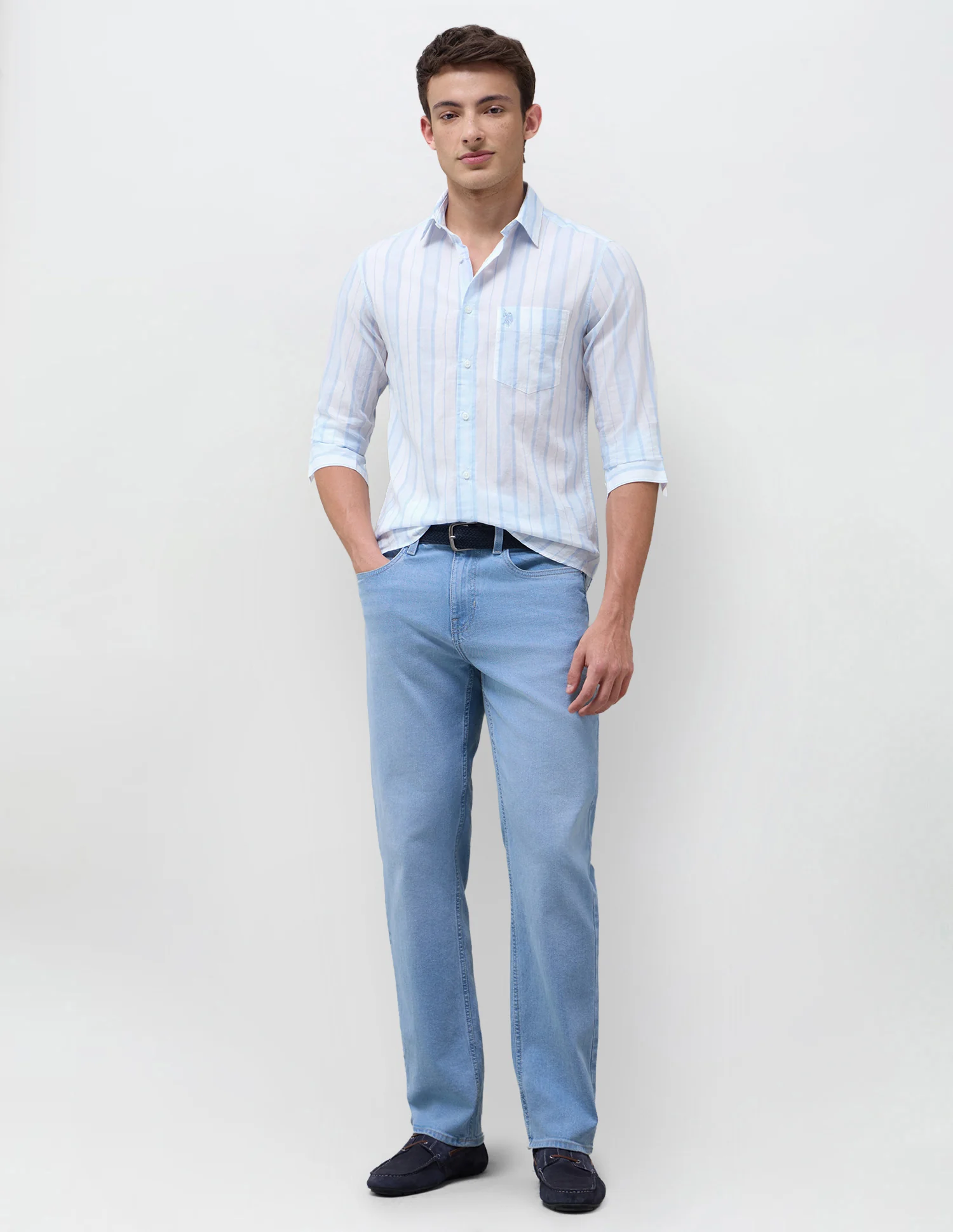 Vertical Striped Regular Fit Shirt - Image 3