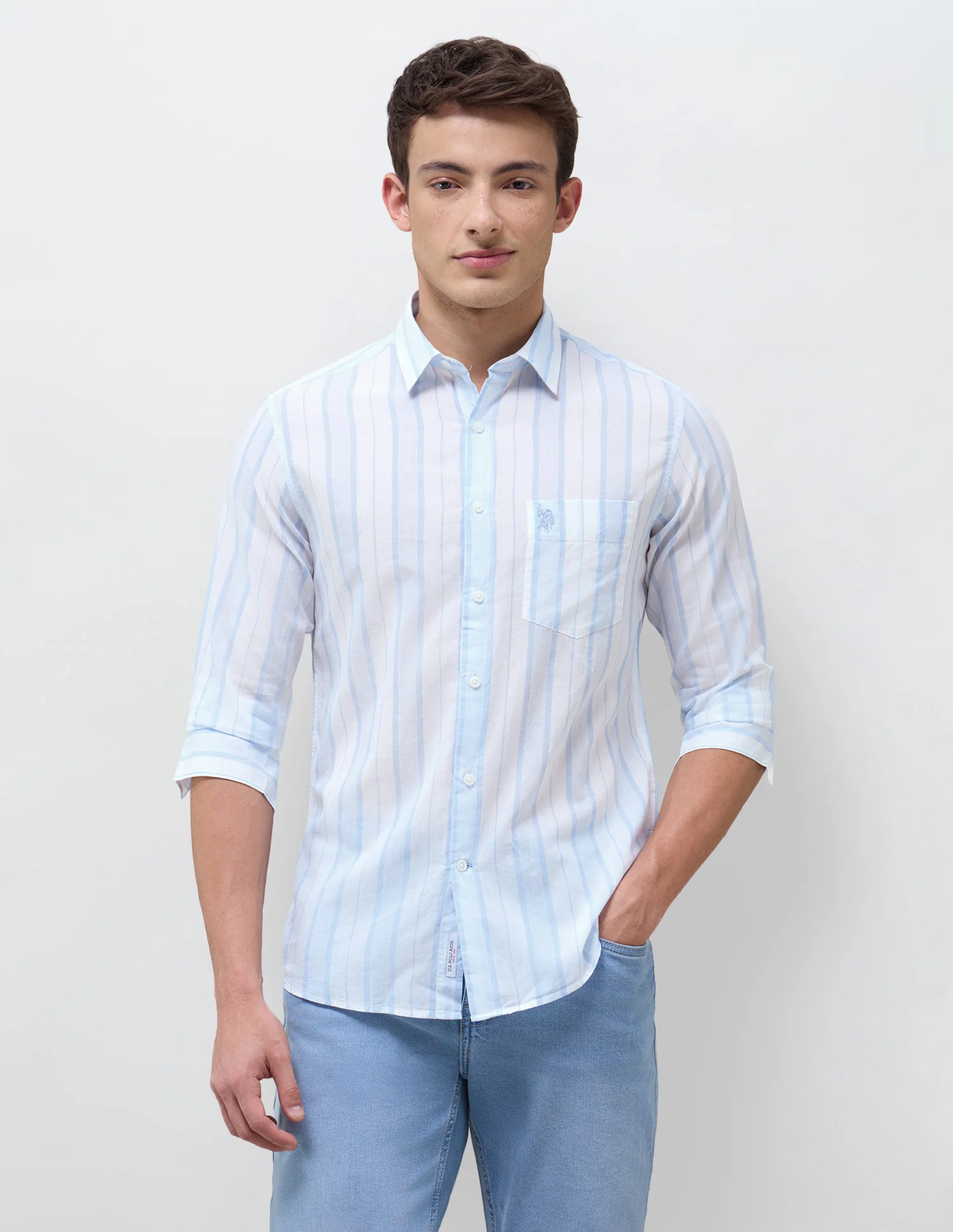 Vertical Striped Regular Fit Shirt - Image 6
