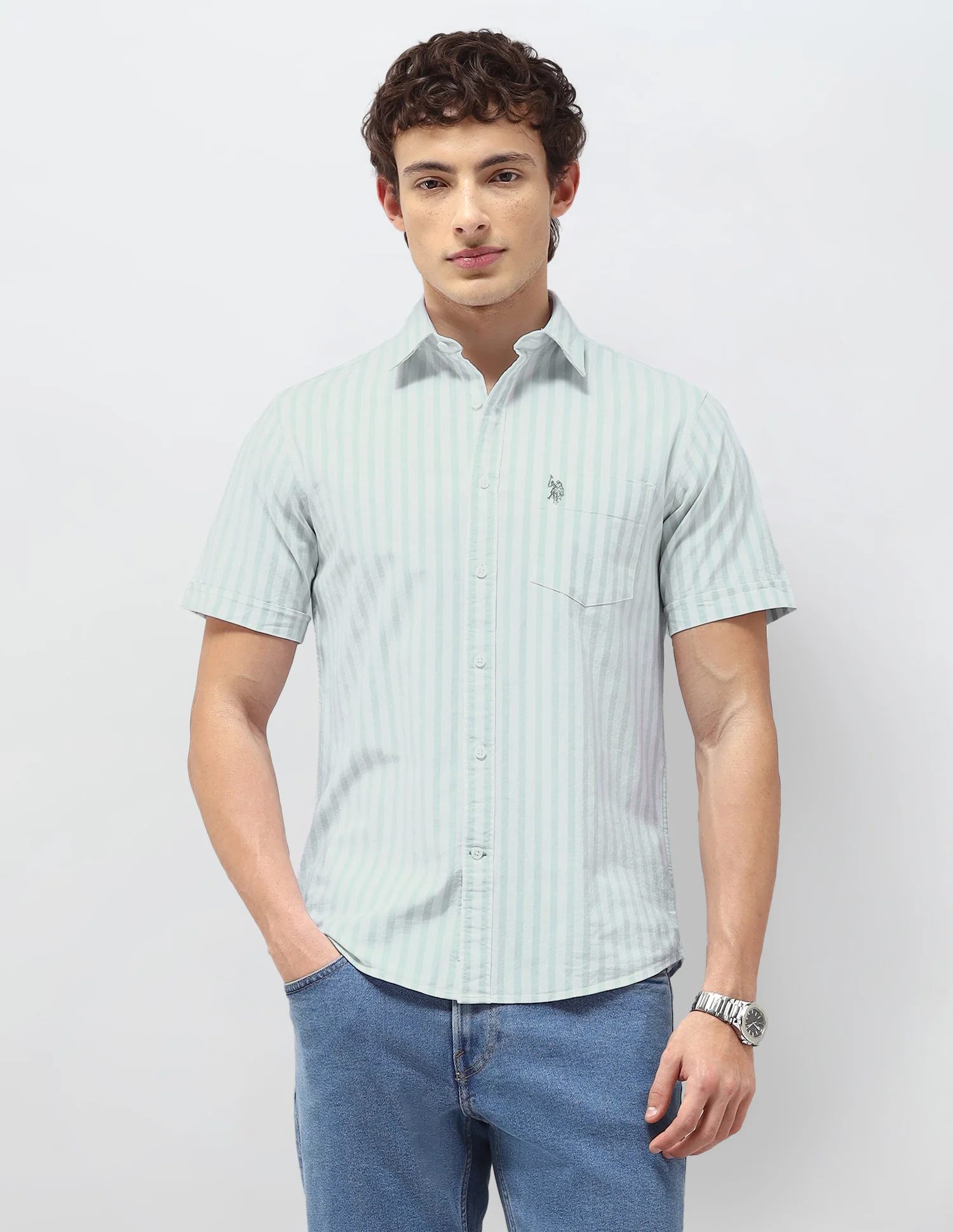 Vertical Striped Regular Fit Shirt