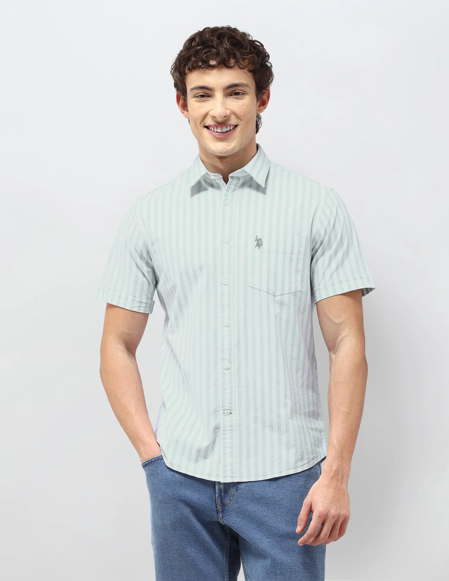 Vertical Striped Regular Fit Shirt - Image 6