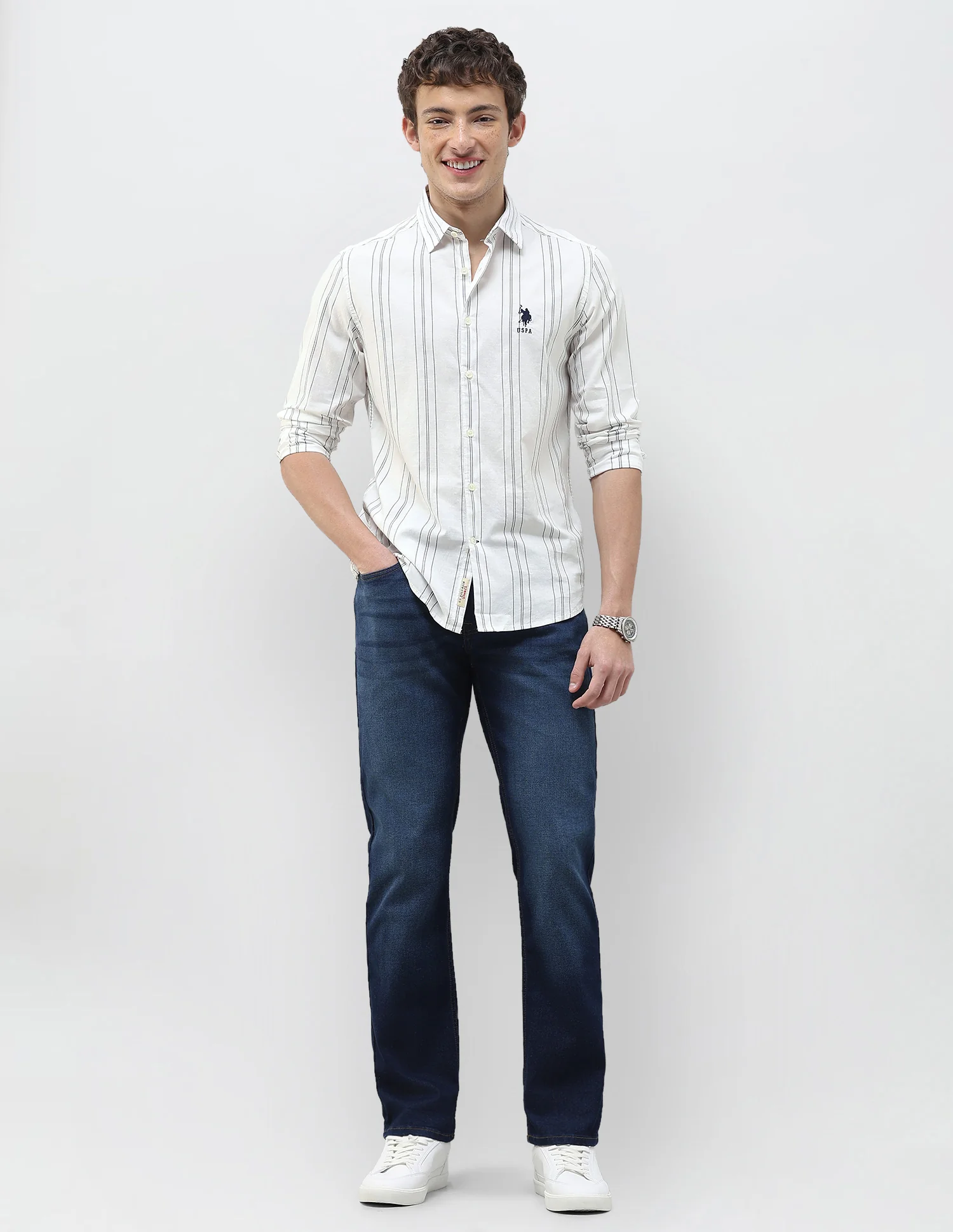 Vertical Striped Regular Fit Shirt - Image 3