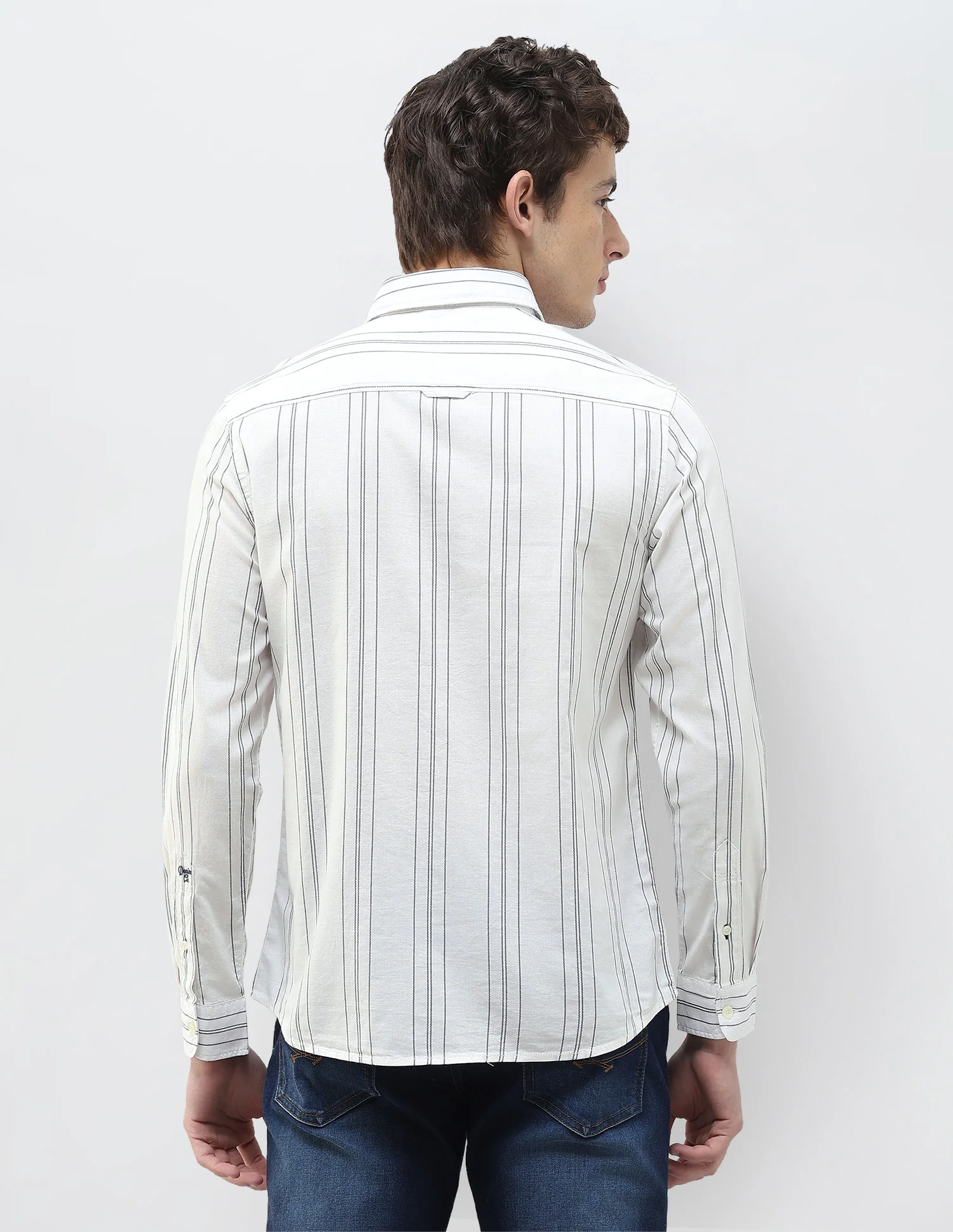 Vertical Striped Regular Fit Shirt - Image 5