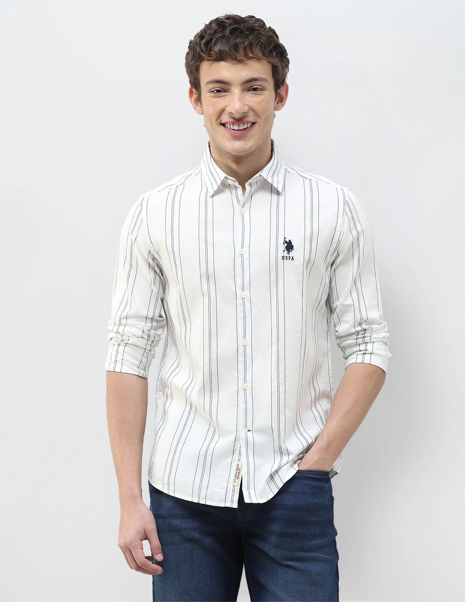 Vertical Striped Regular Fit Shirt - Image 6