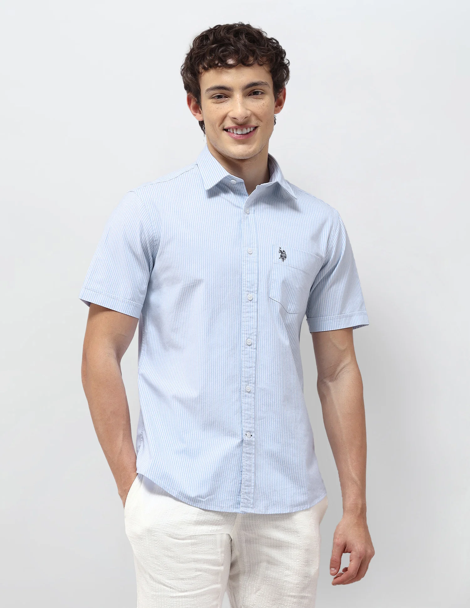 Vertical Striped Regular Fit Shirt - Image 4