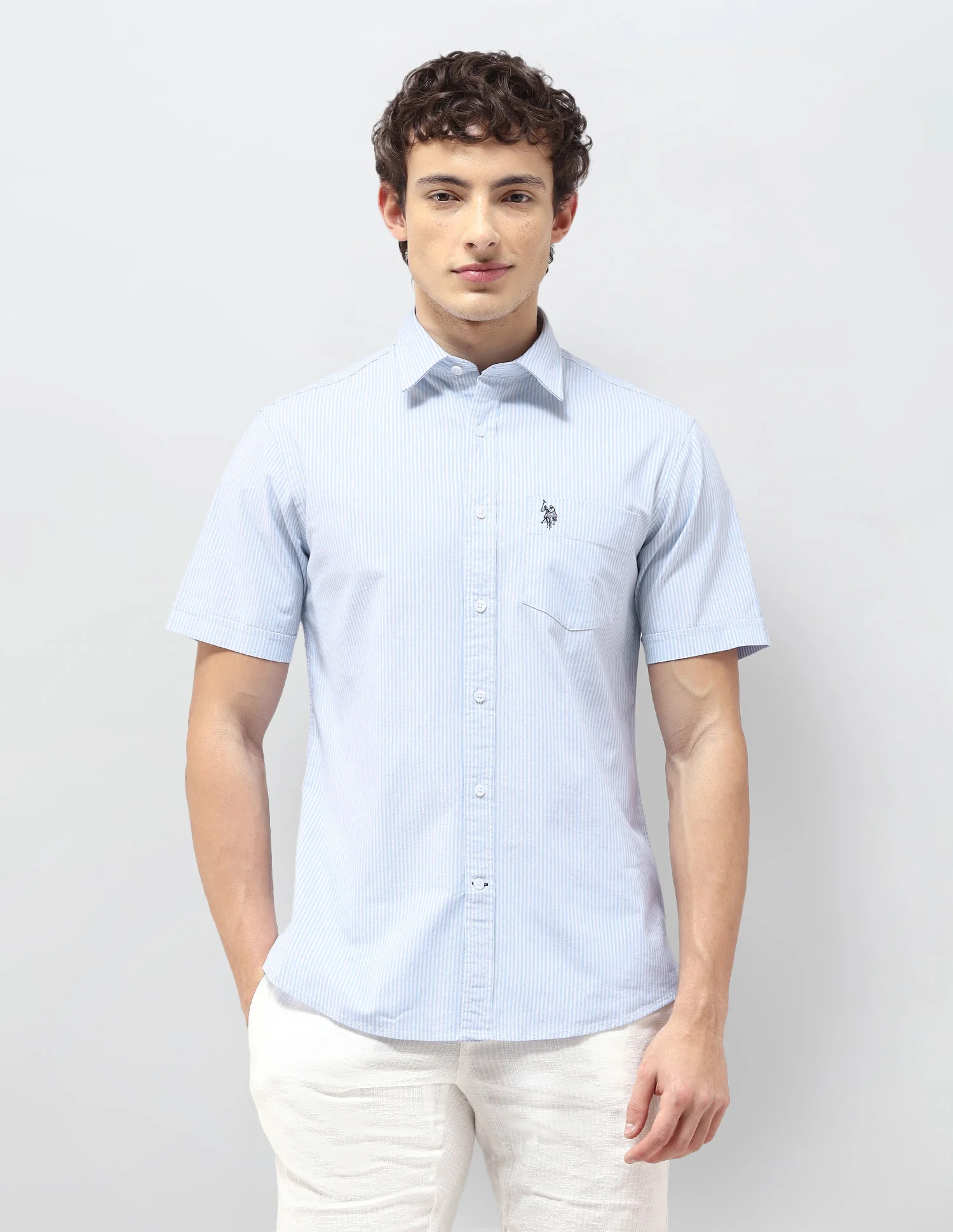 Vertical Striped Regular Fit Shirt - Image 6