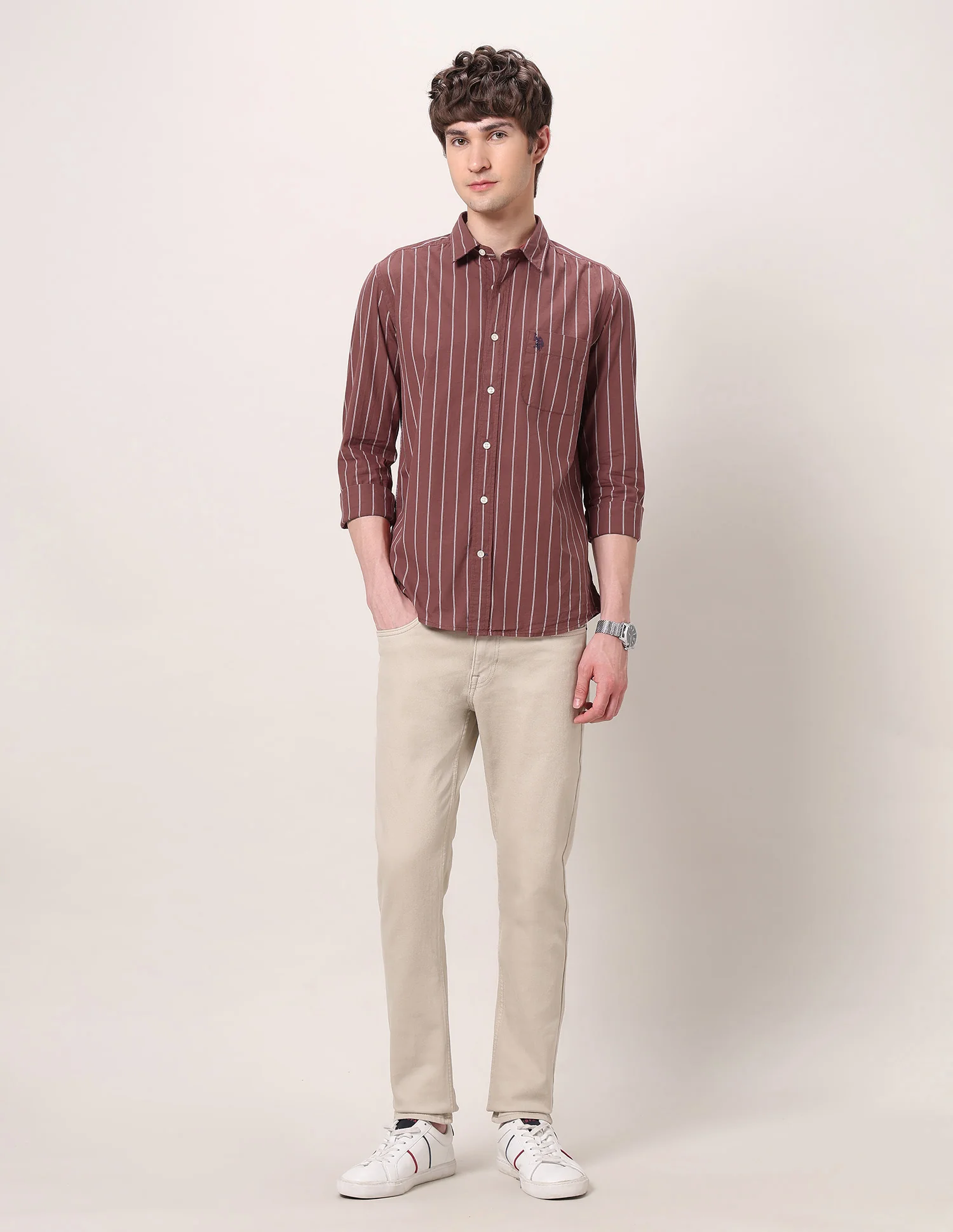 Vertical Striped Regular Fit Shirt - Image 3