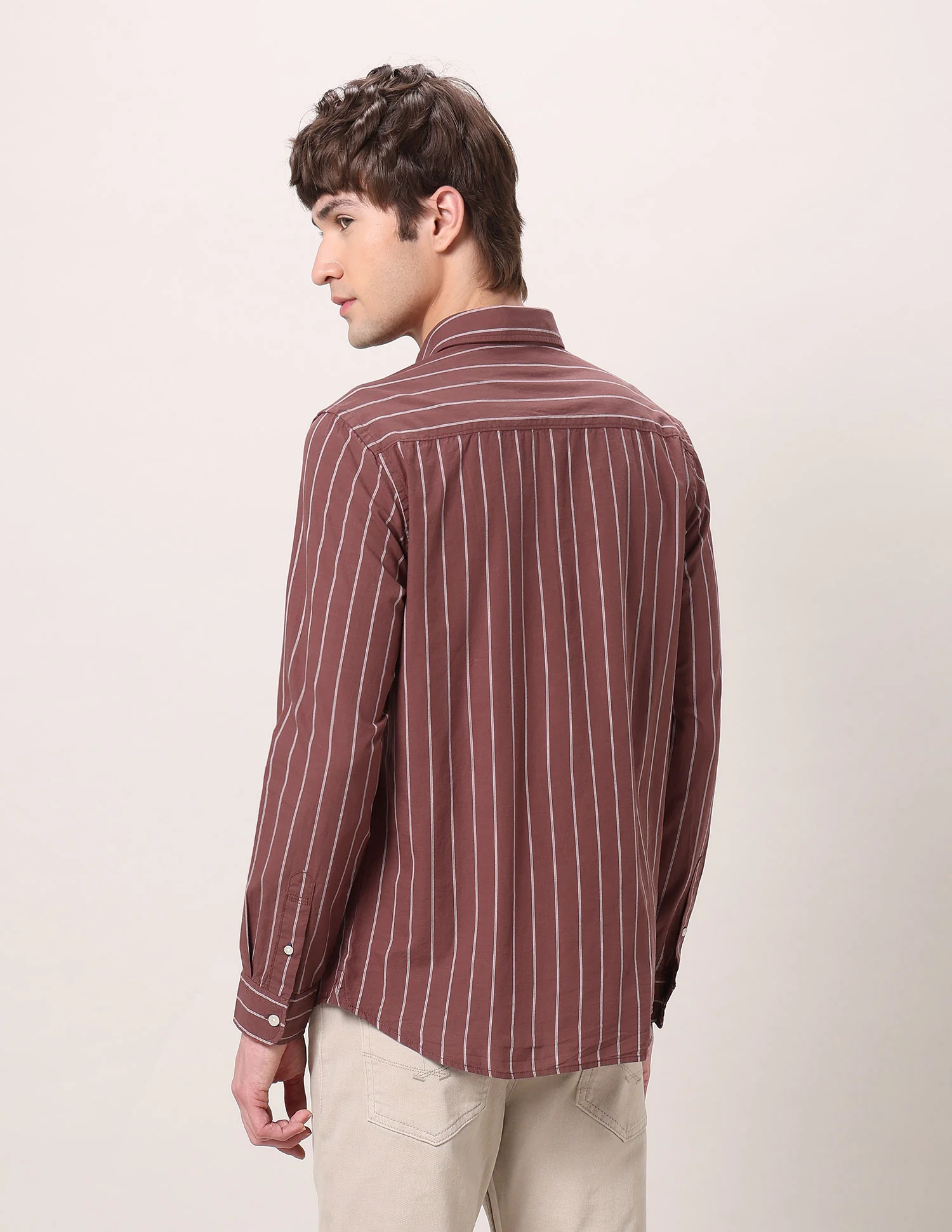 Vertical Striped Regular Fit Shirt - Image 5