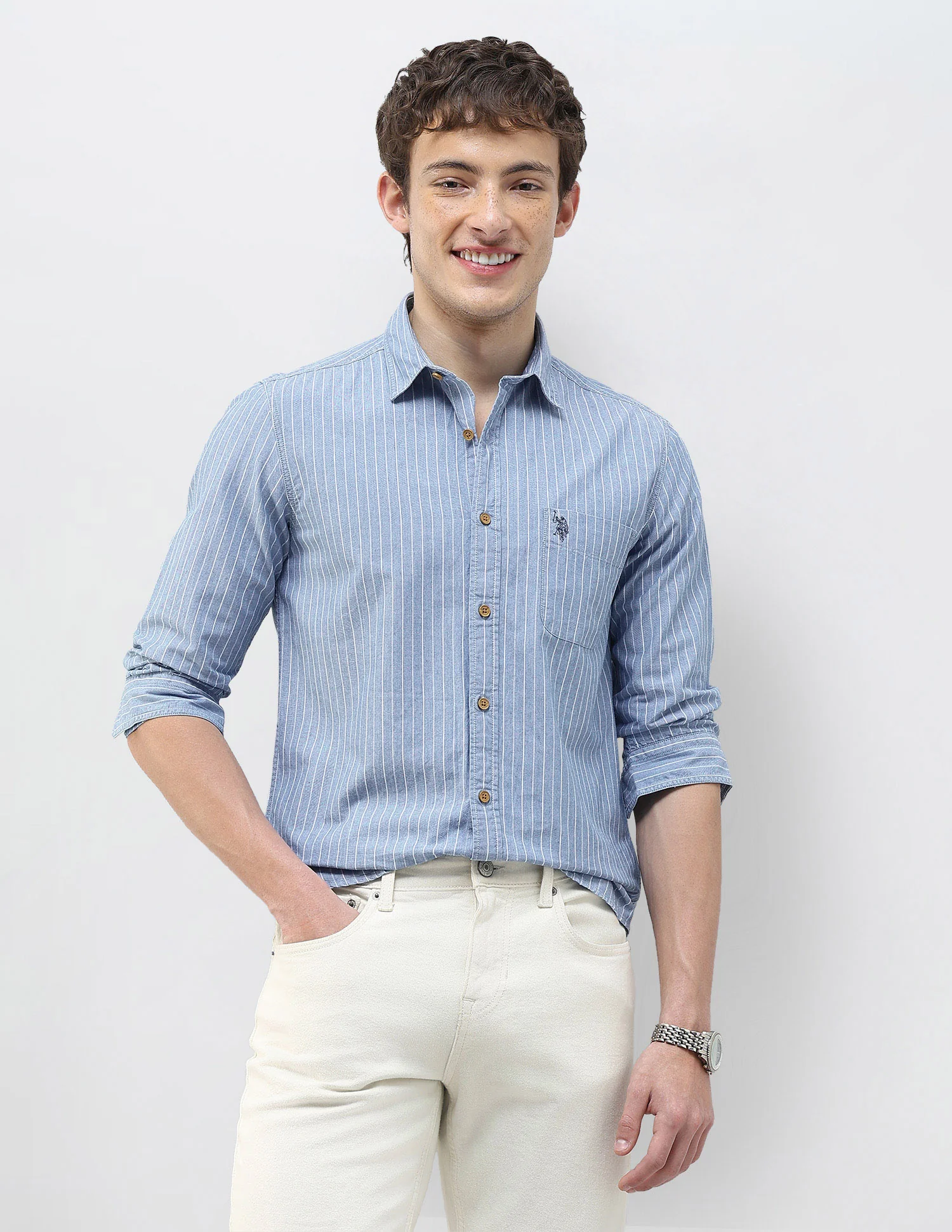 Vertical Striped Regular Fit Shirt