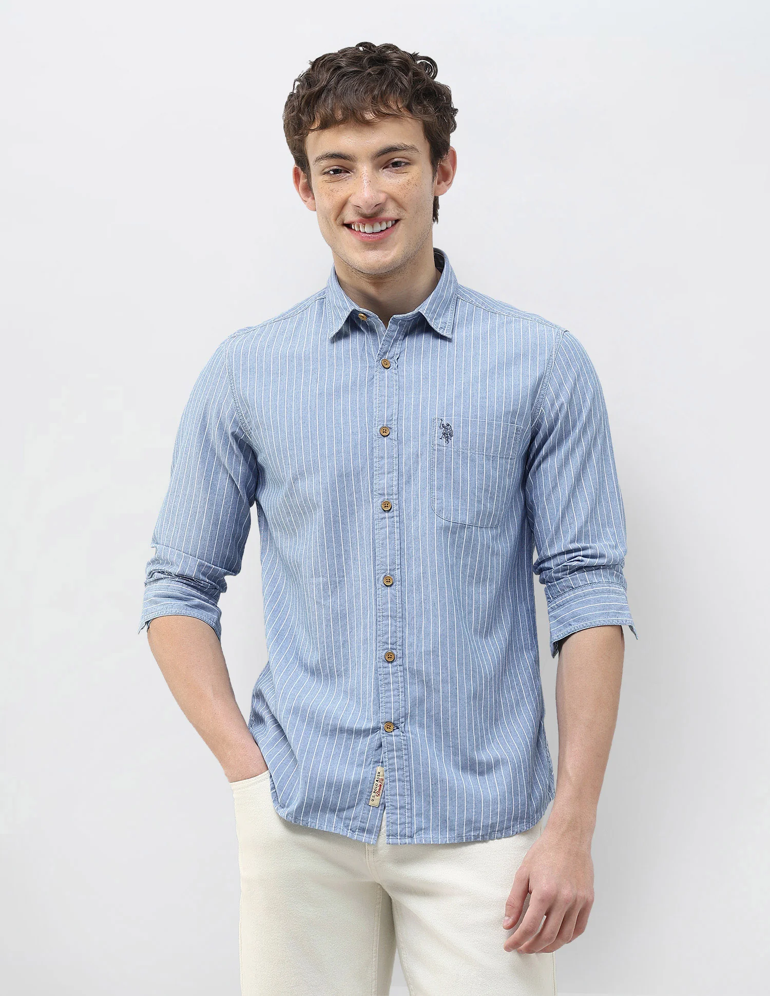 Vertical Striped Regular Fit Shirt - Image 6