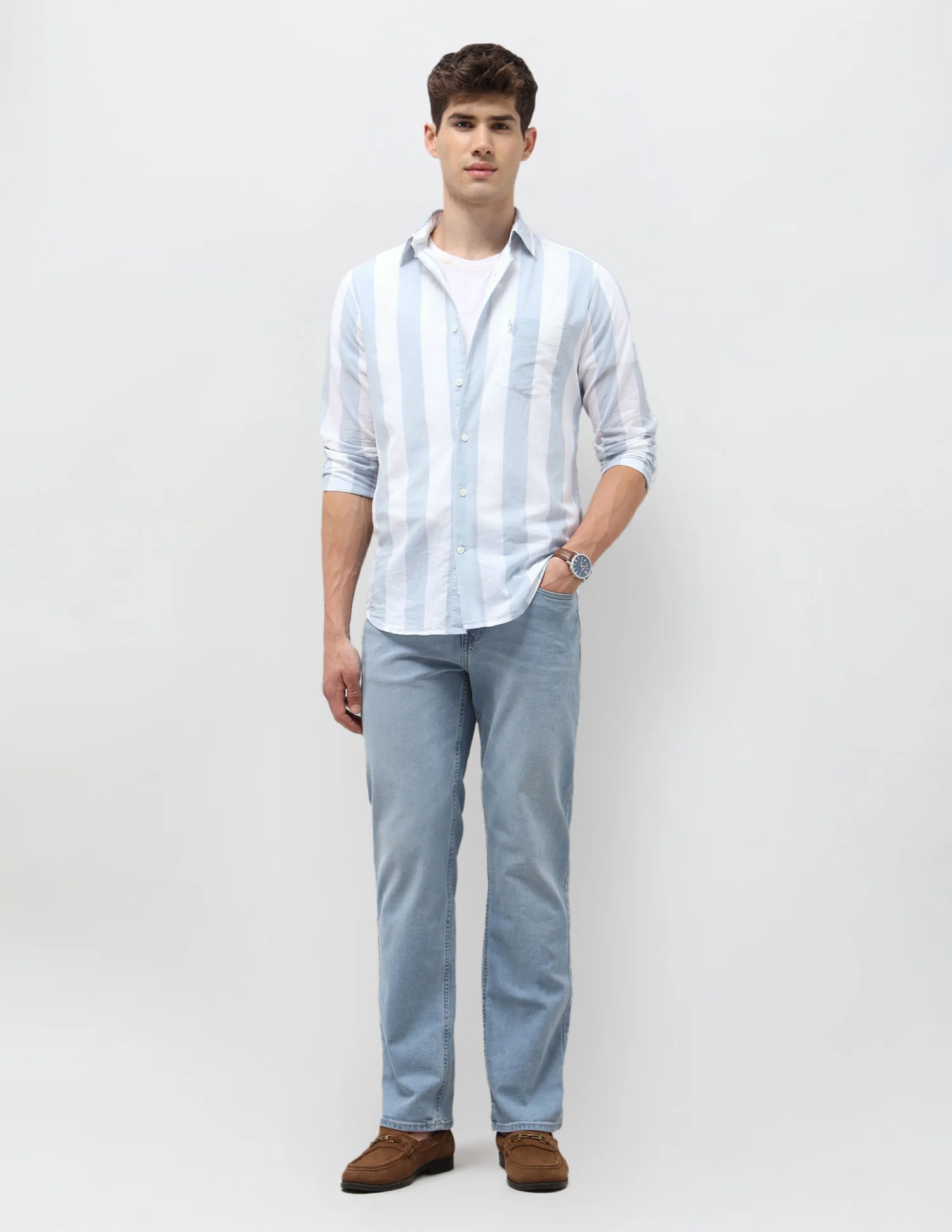 Vertical Striped Regular Fit Shirt - Image 3