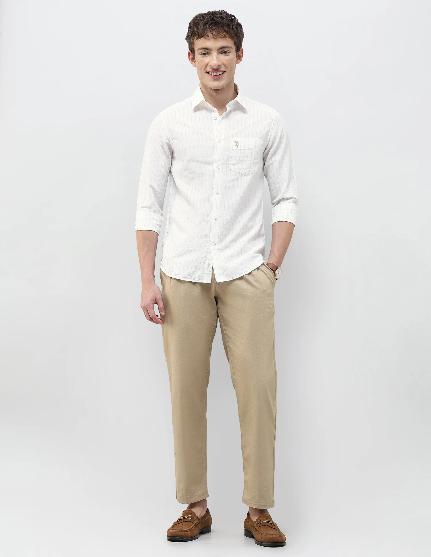 Vertical Striped Regular Fit Shirt - Image 3