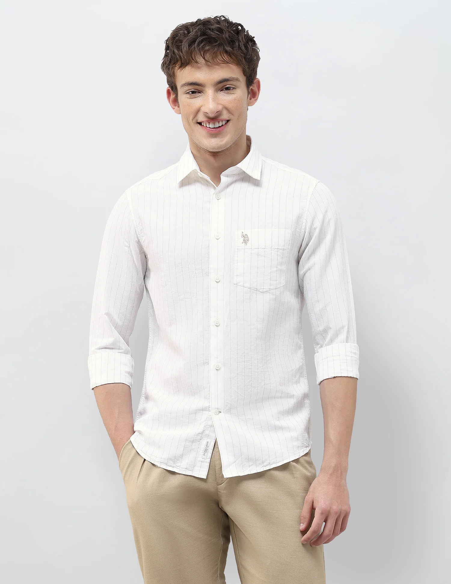 Vertical Striped Regular Fit Shirt - Image 6