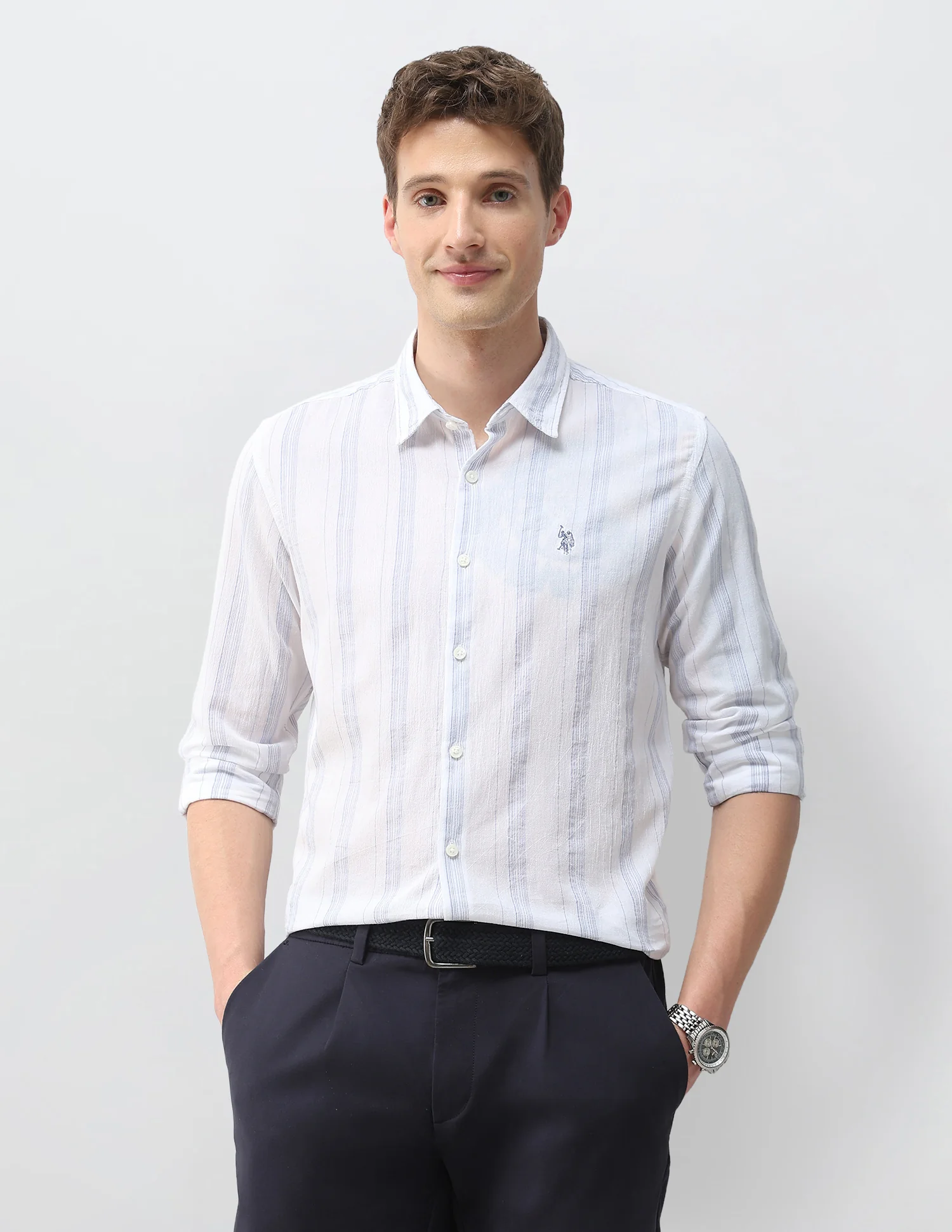 Vertical Striped Regular Fit Shirt
