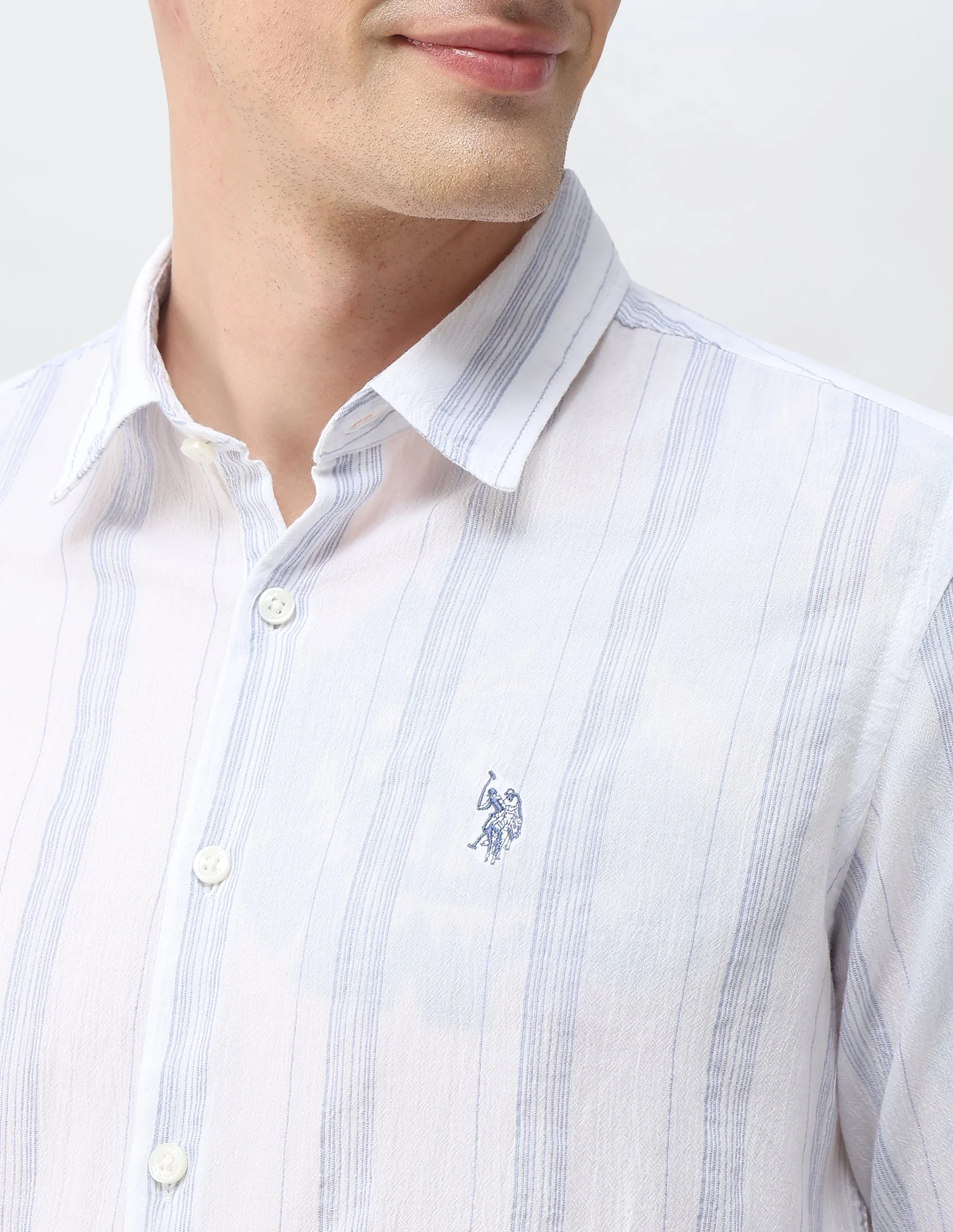Vertical Striped Regular Fit Shirt - Image 7