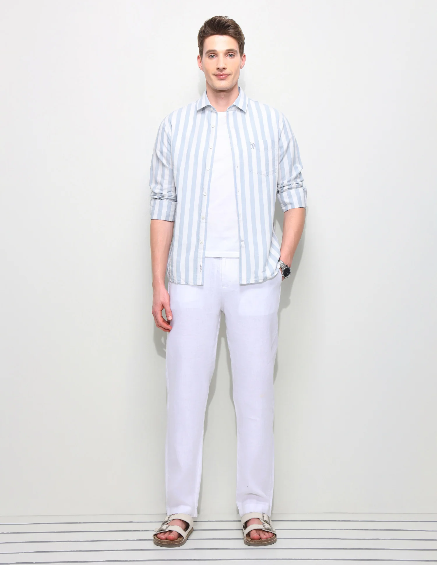 Vertical Striped Regular Fit Shirt - Image 3