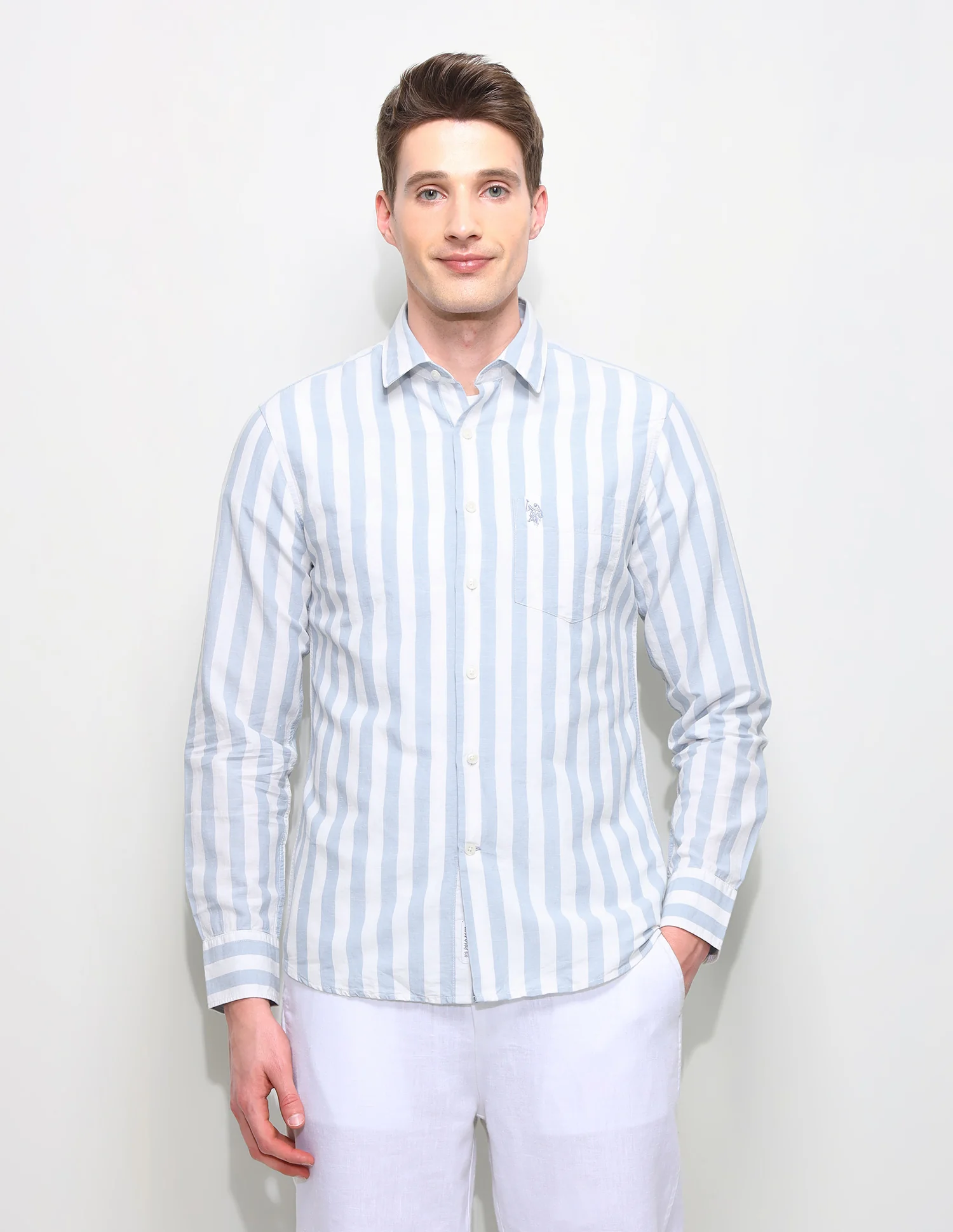 Vertical Striped Regular Fit Shirt - Image 6