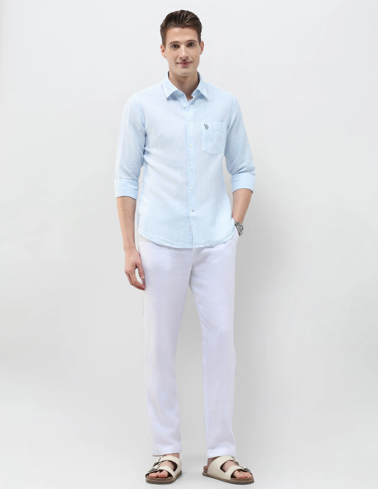 Vertical Striped Regular Fit Shirt - Image 3