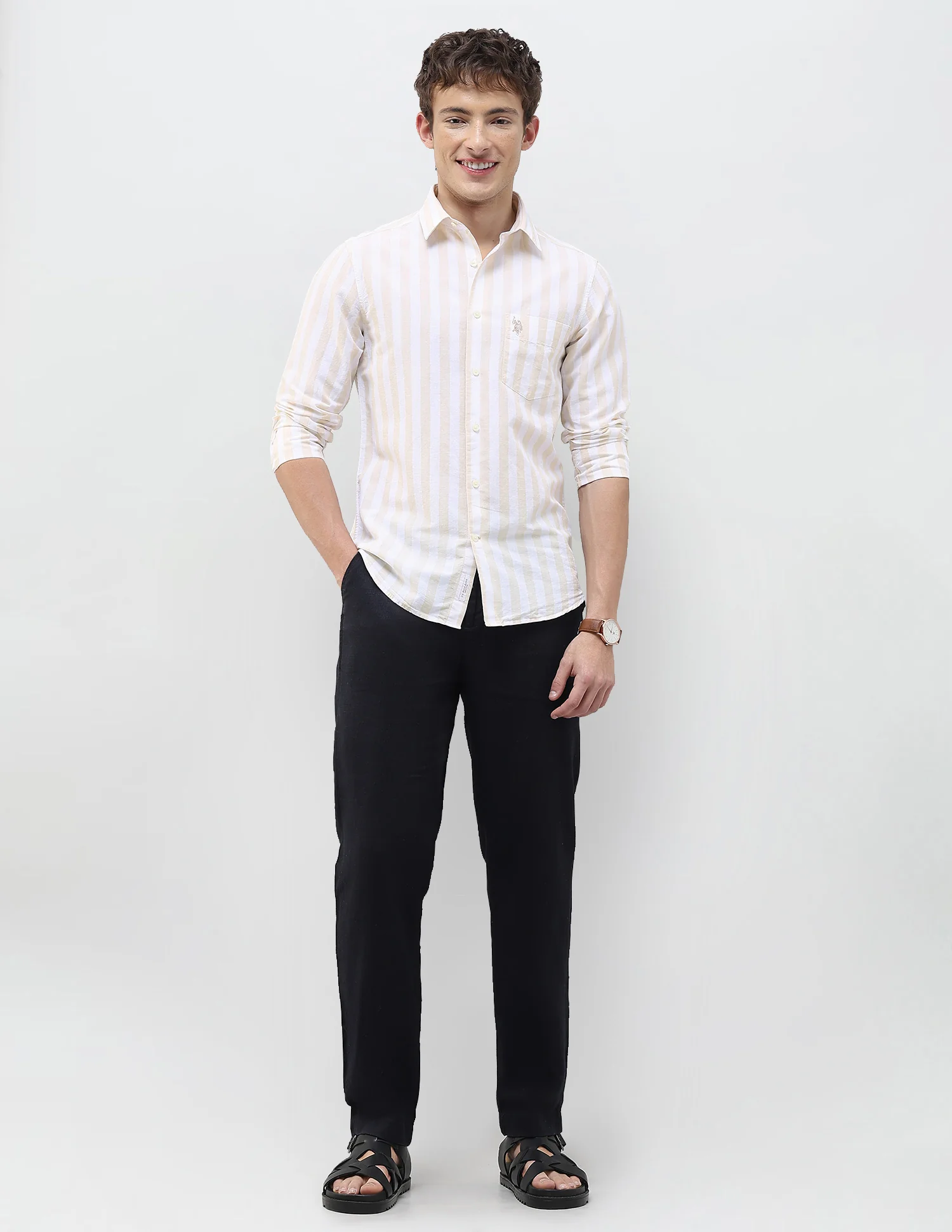 Vertical Striped Regular Fit Shirt - Image 3