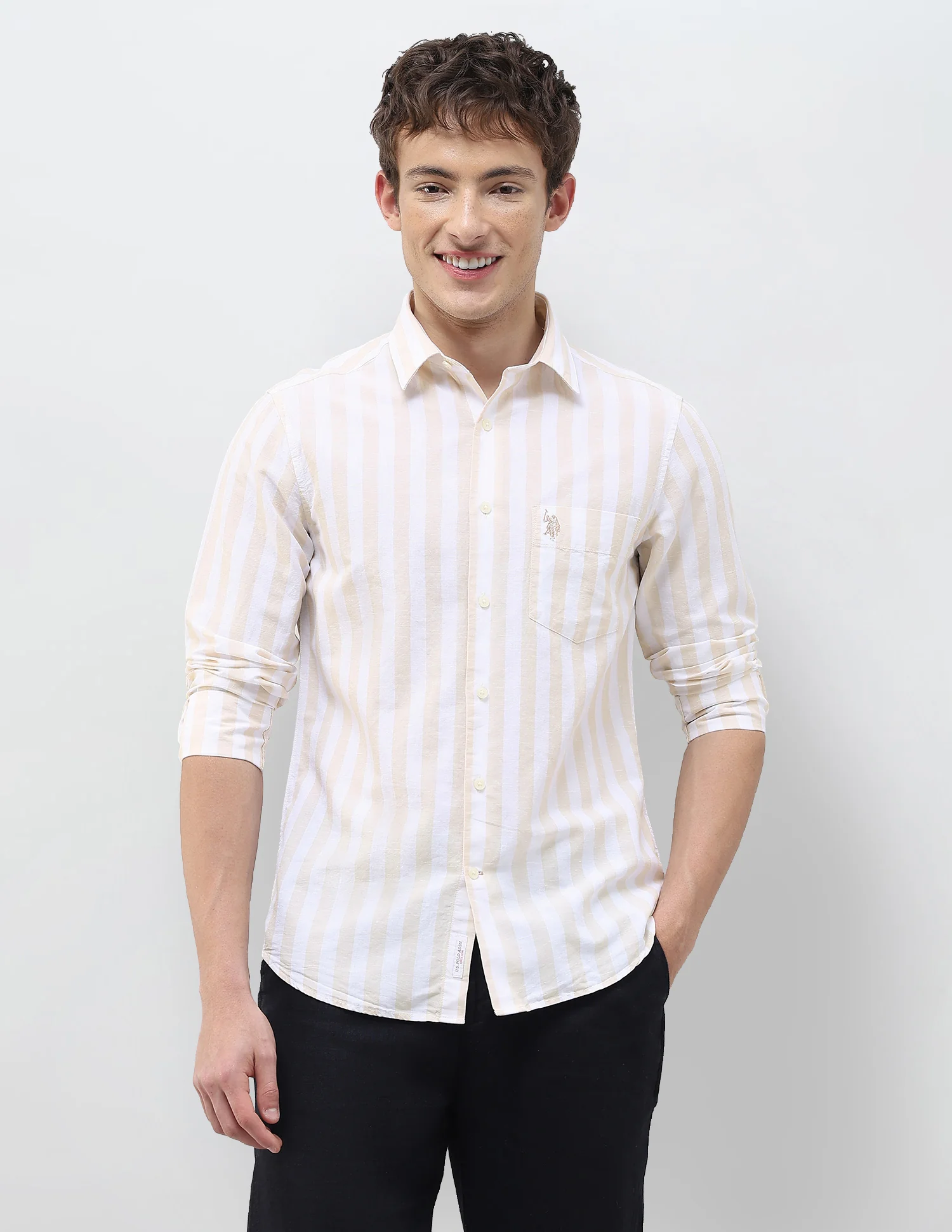 Vertical Striped Regular Fit Shirt - Image 6