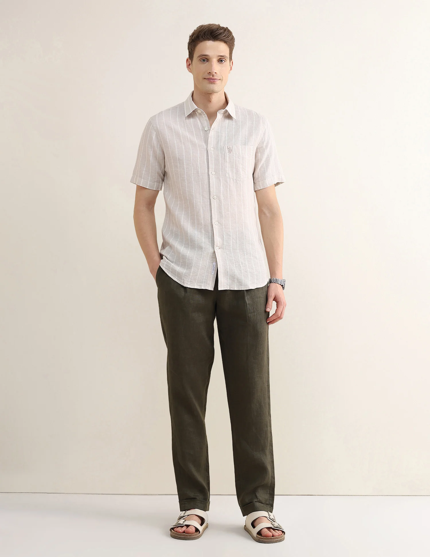 Vertical Striped Regular Fit Shirt - Image 3