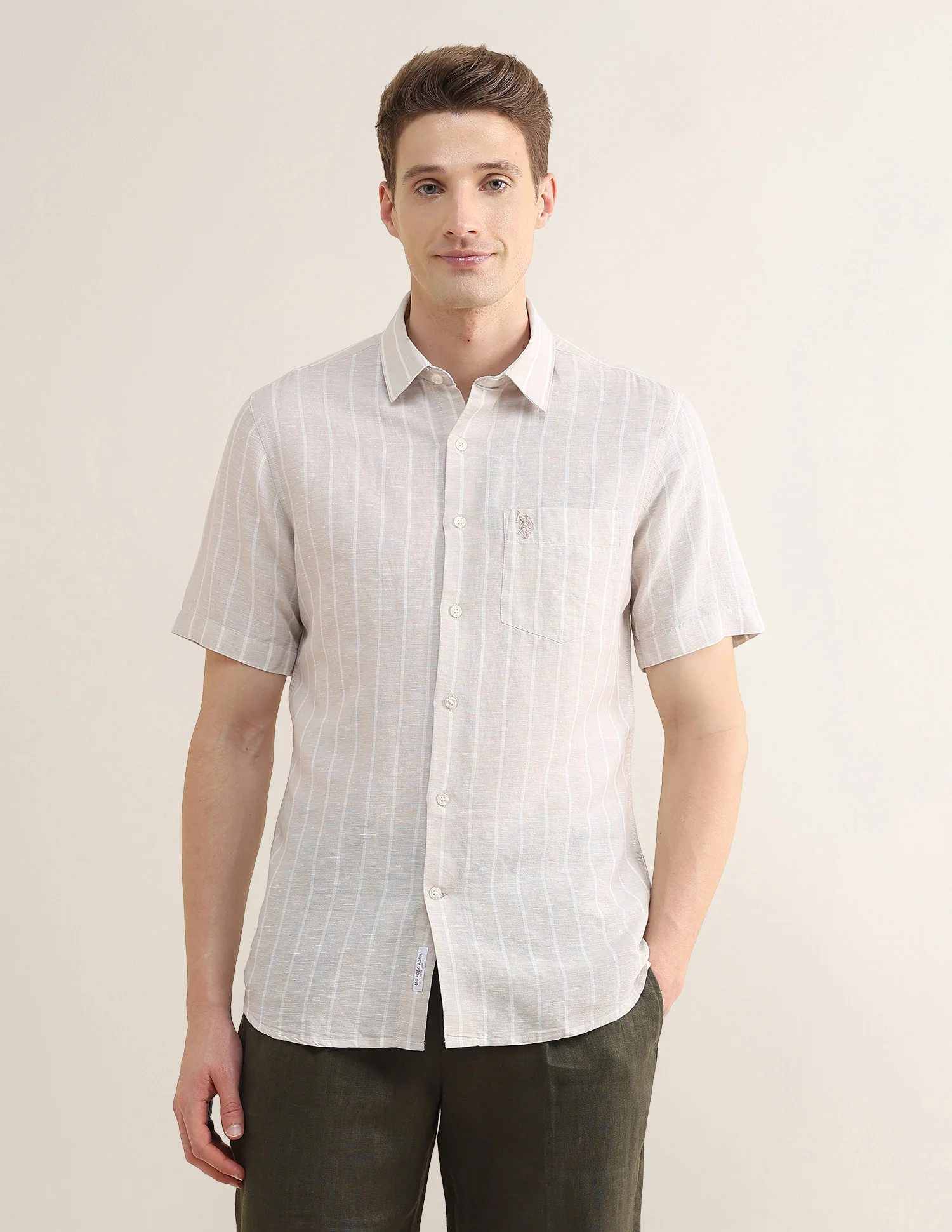 Vertical Striped Regular Fit Shirt - Image 6