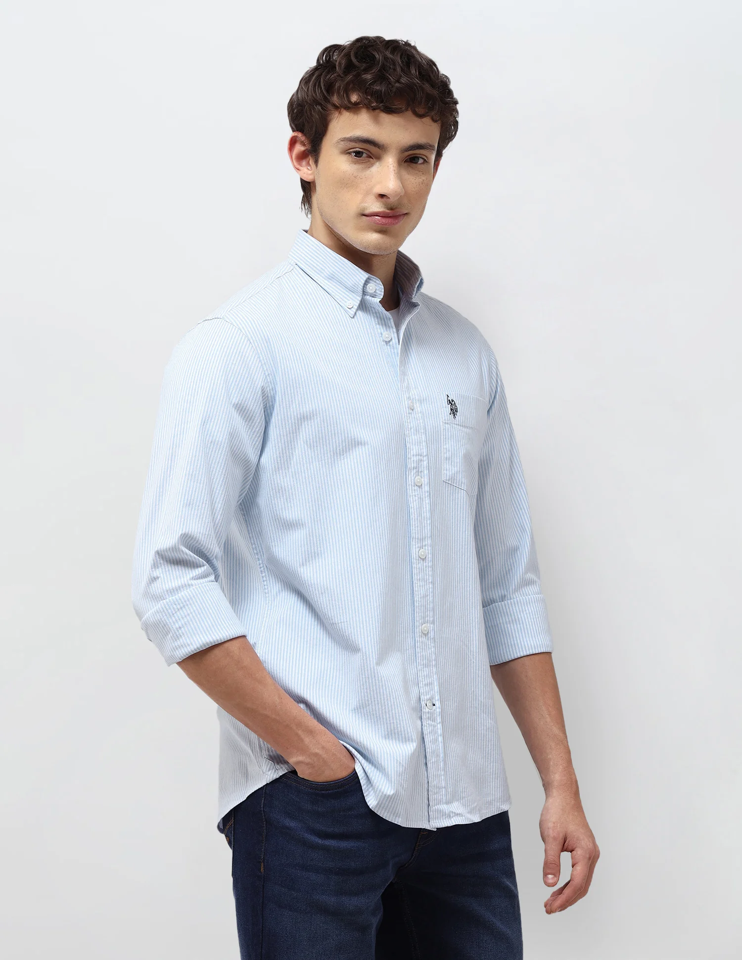 Vertical Striped Regular Fit Shirt - Image 4