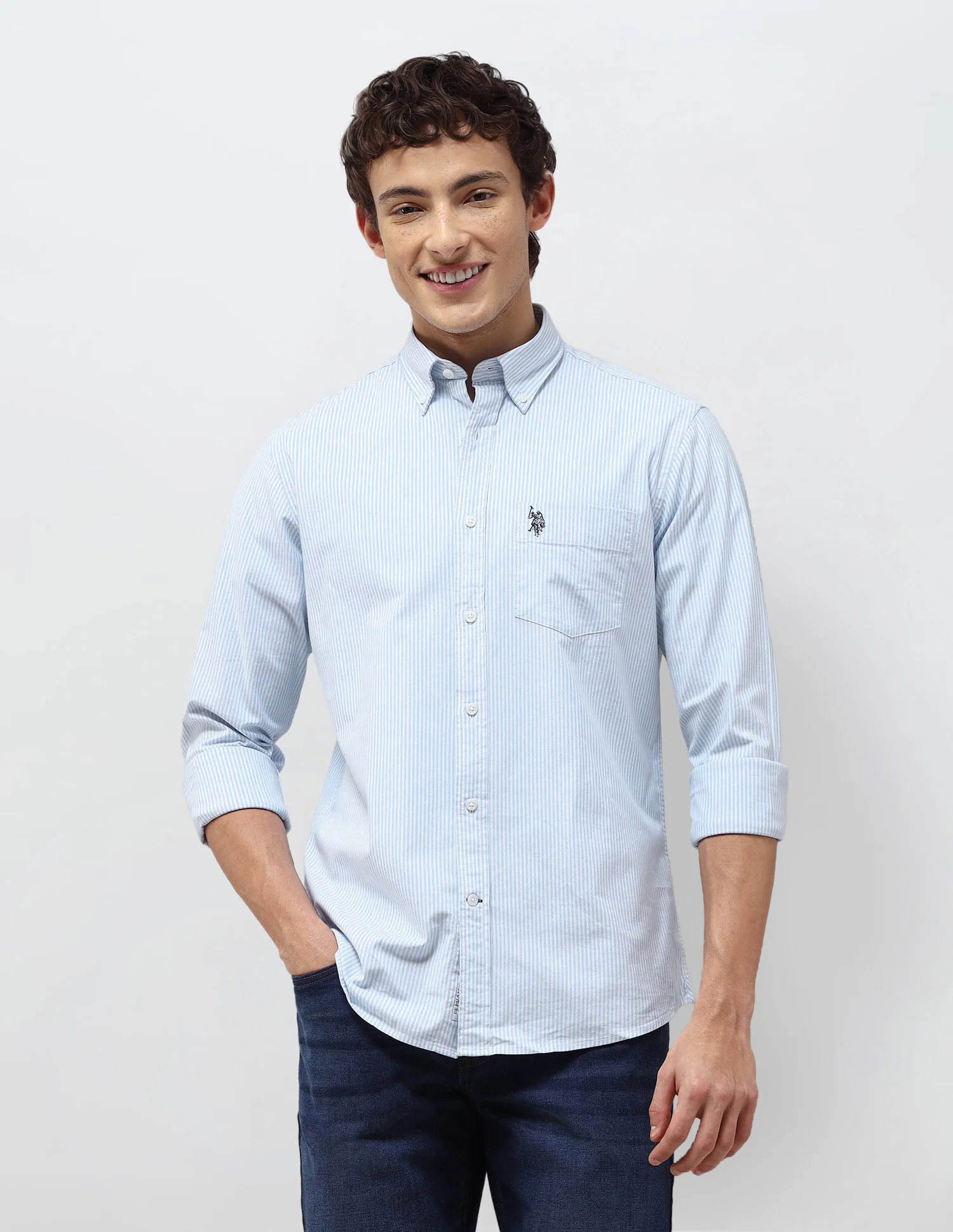 Vertical Striped Regular Fit Shirt - Image 6