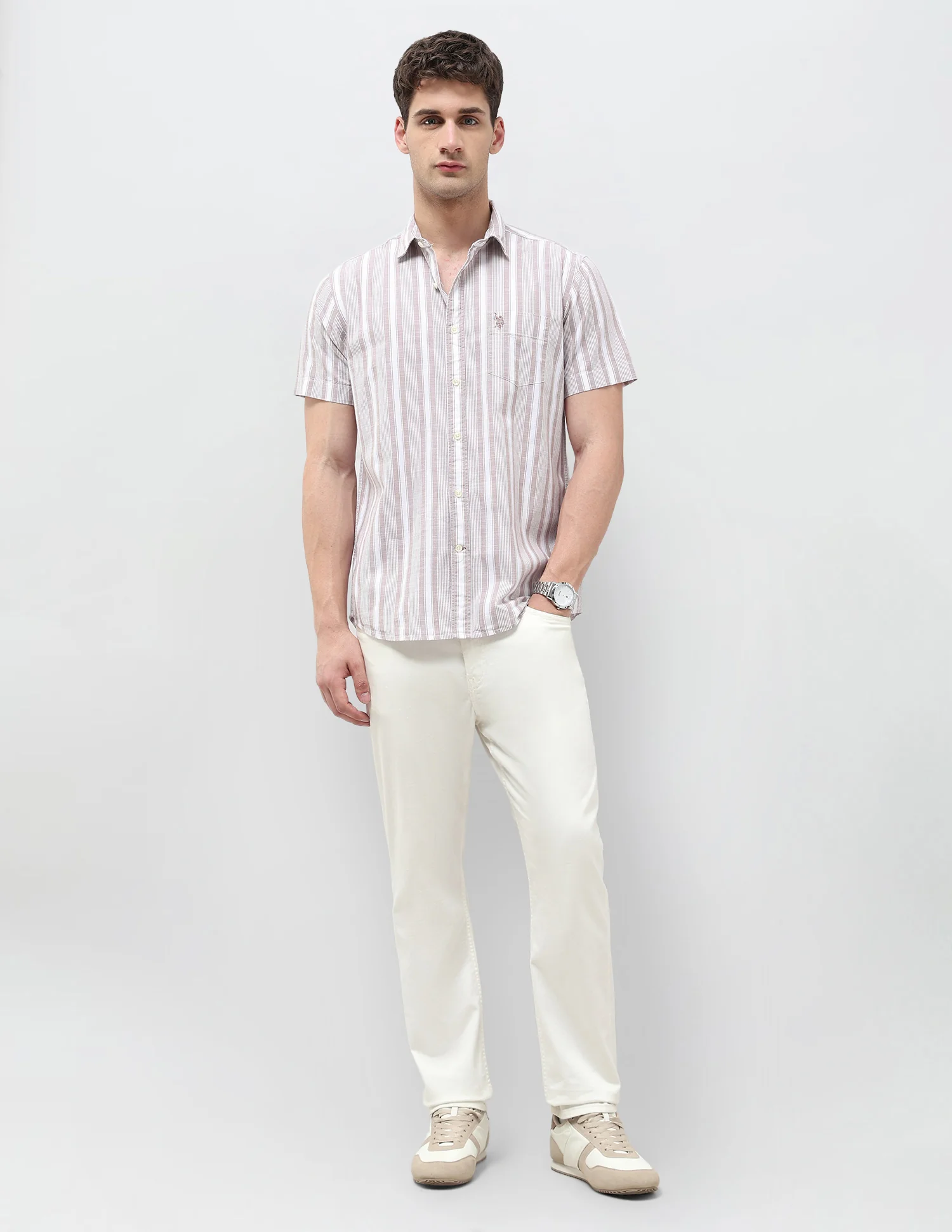 Vertical Striped Regular Fit Shirt - Image 3