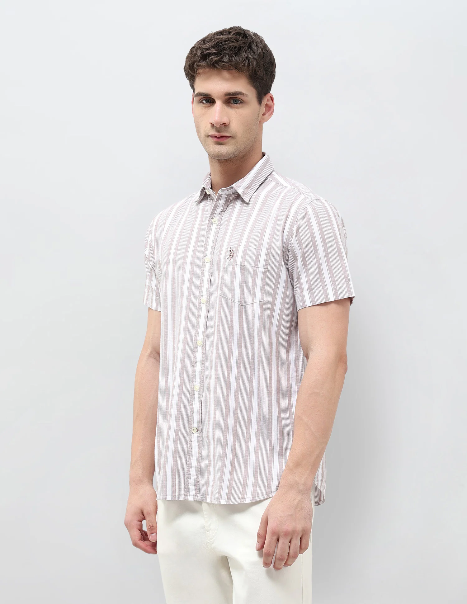 Vertical Striped Regular Fit Shirt - Image 4