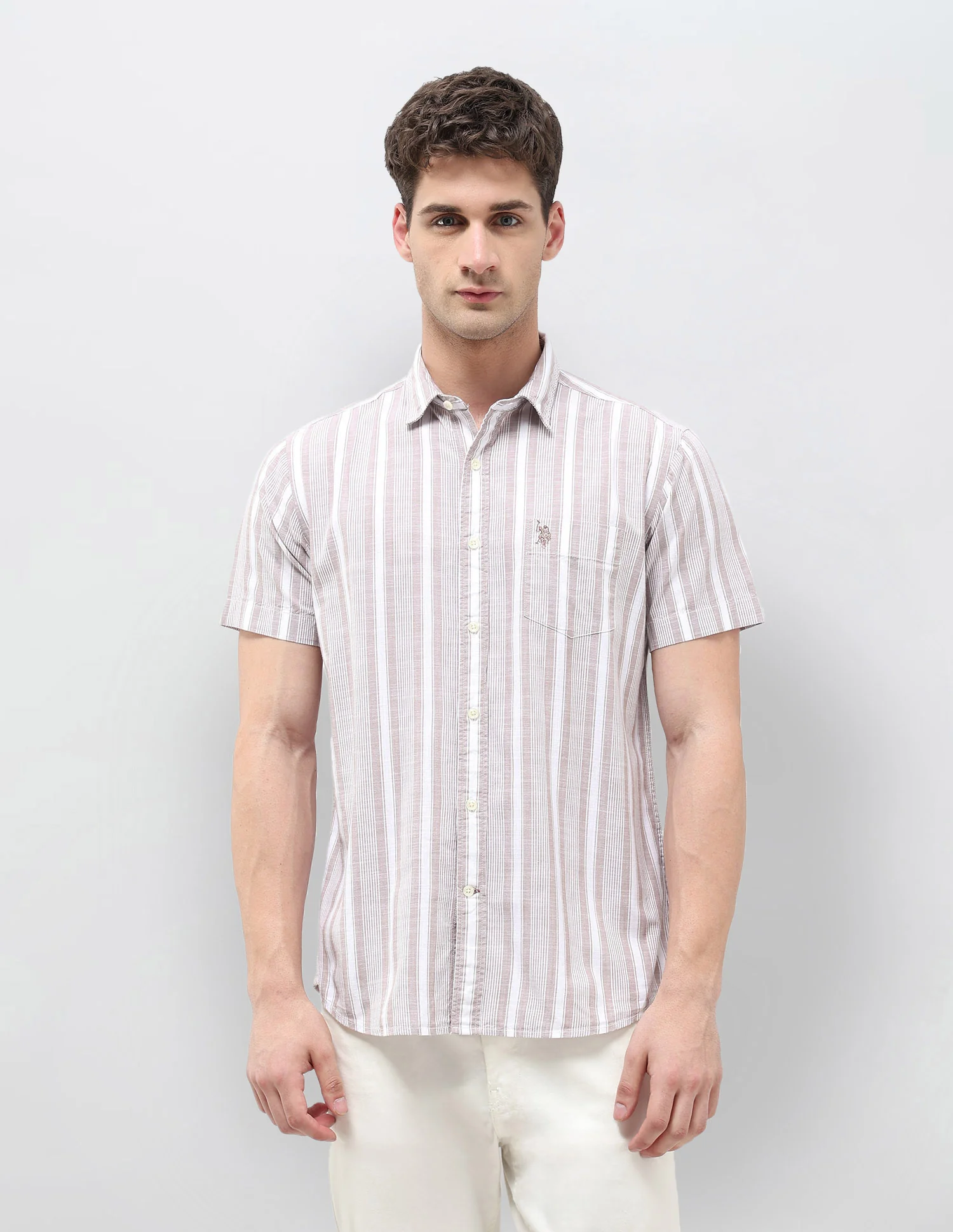 Vertical Striped Regular Fit Shirt - Image 6