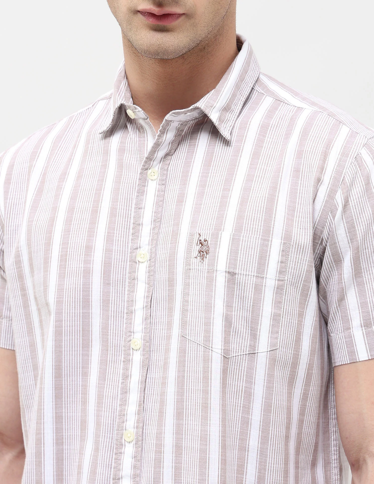 Vertical Striped Regular Fit Shirt - Image 7