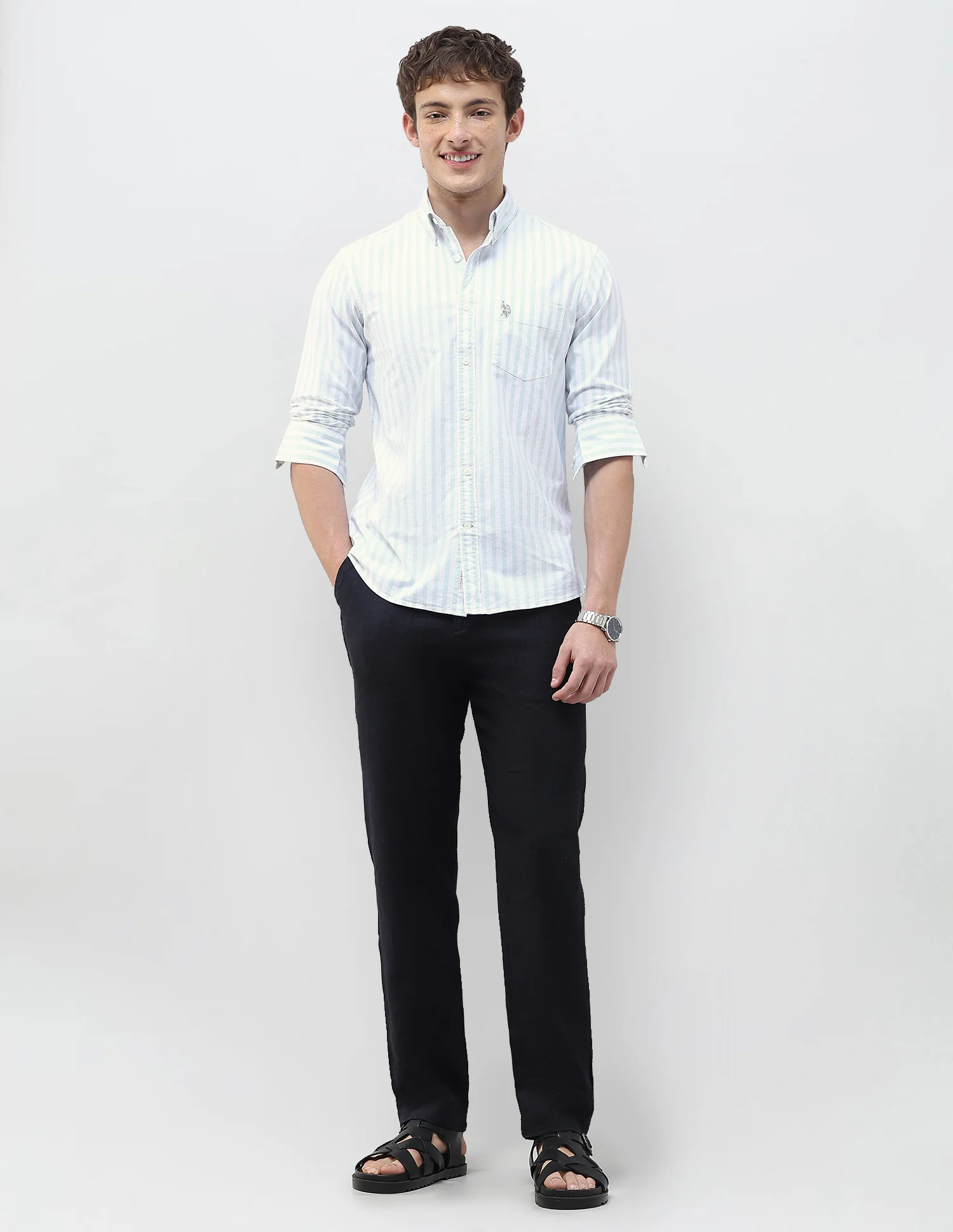 Vertical Striped Regular Fit Shirt - Image 3
