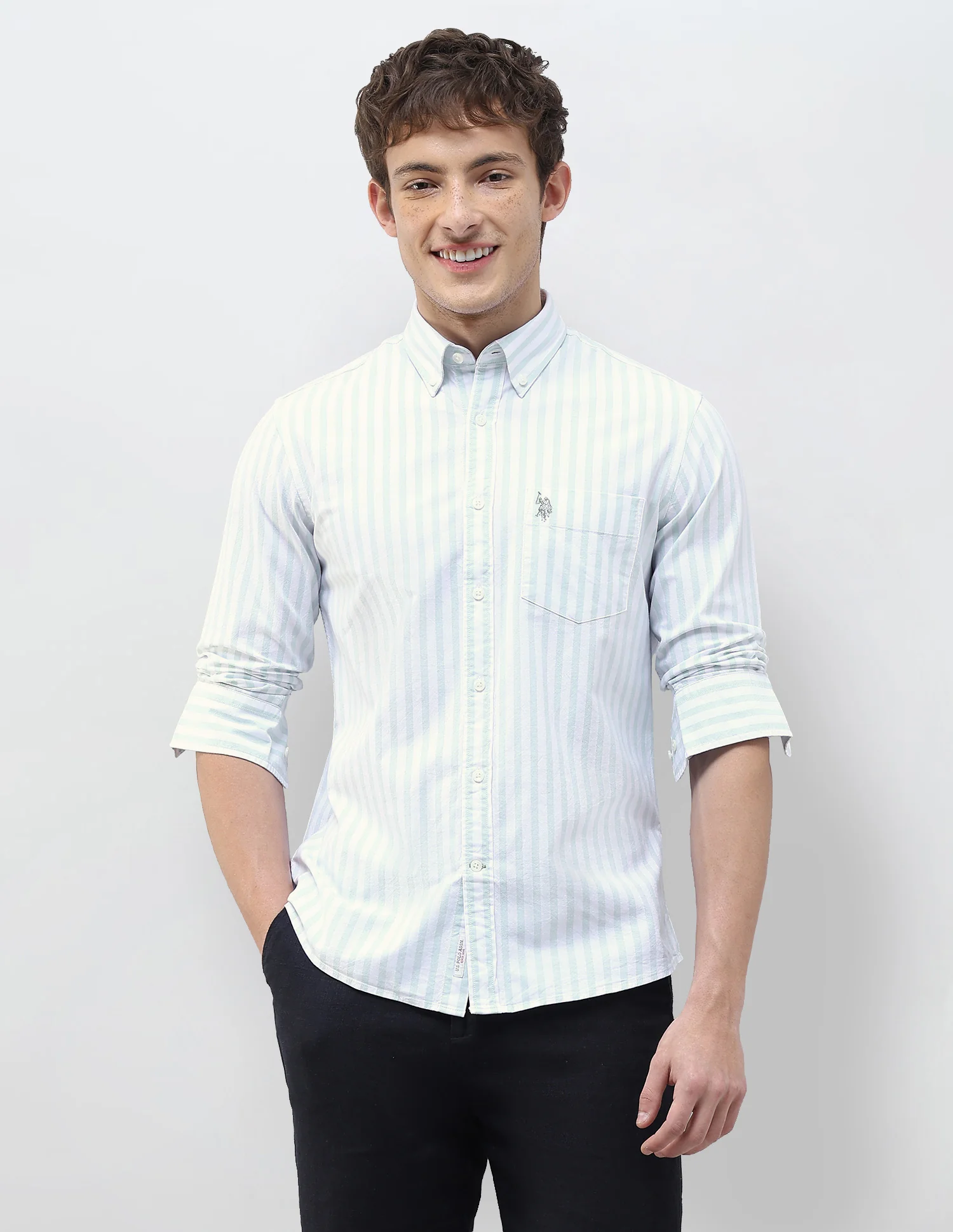 Vertical Striped Regular Fit Shirt - Image 6