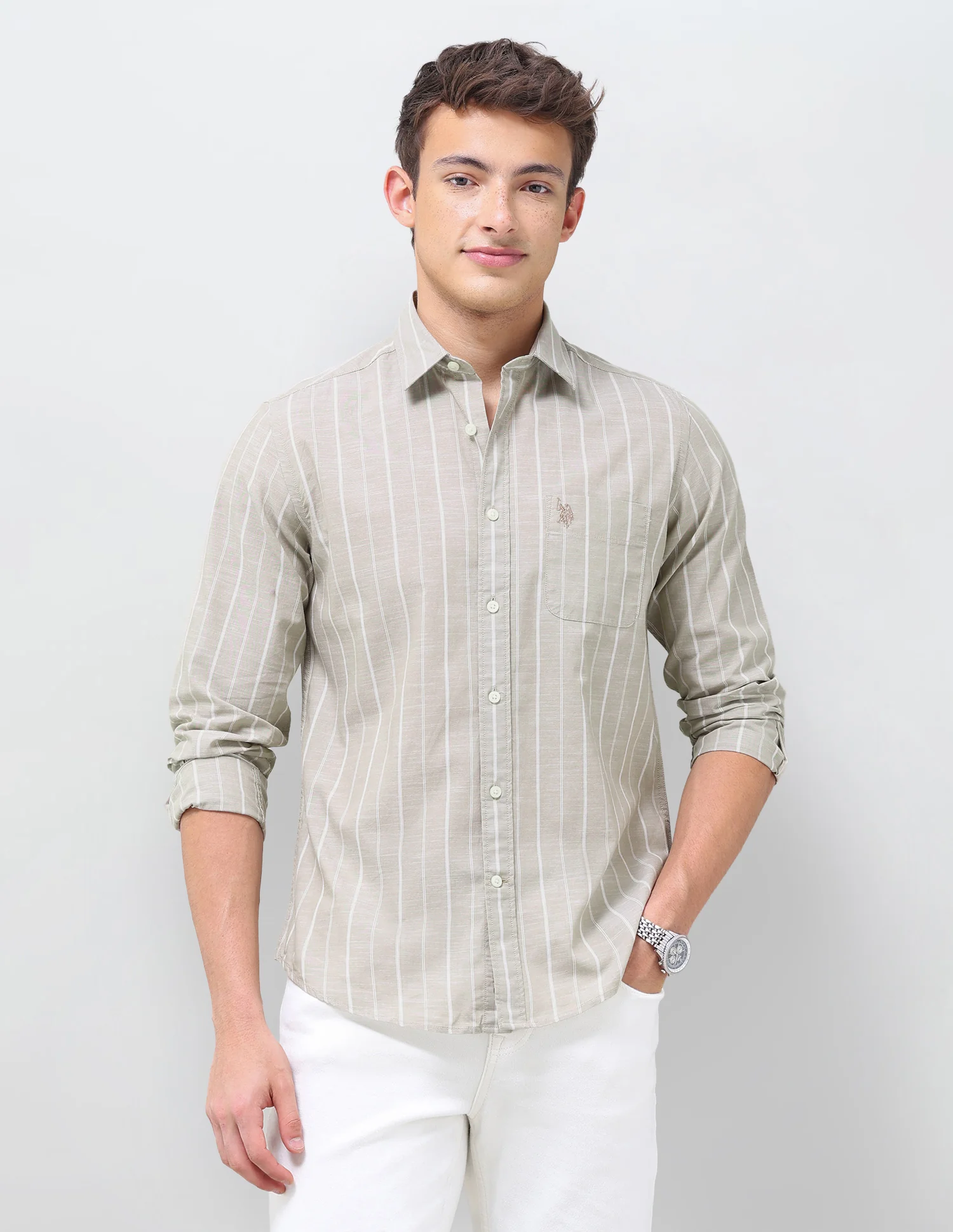 Vertical Striped Regular Fit Shirt