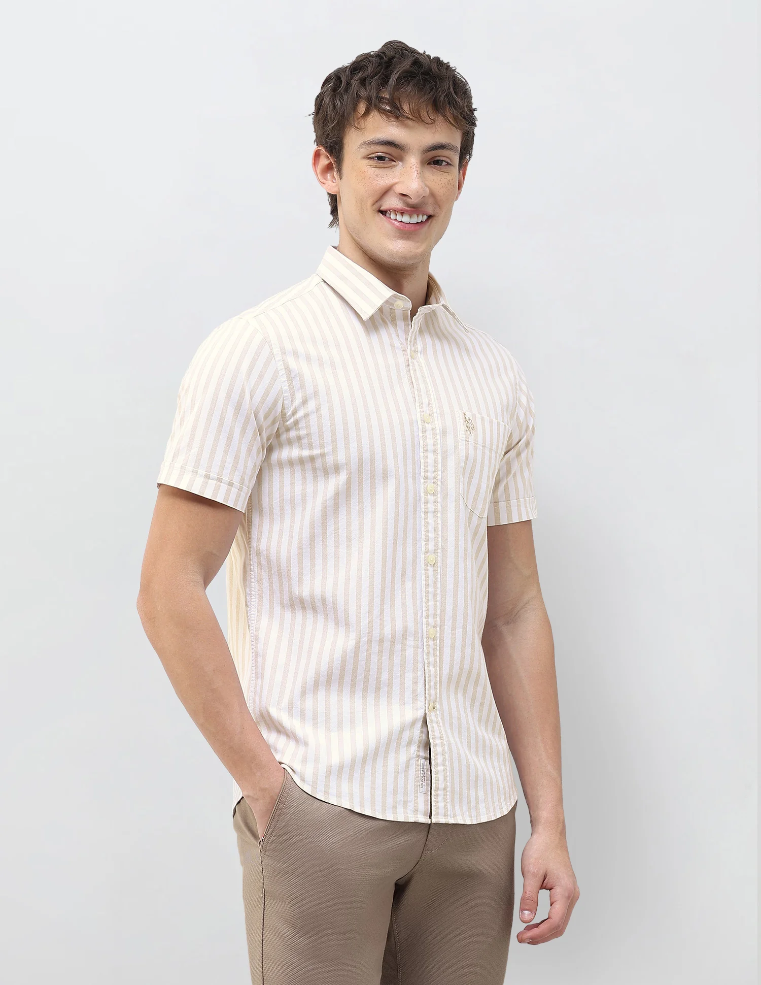 Vertical Striped Regular Fit Shirt - Image 4