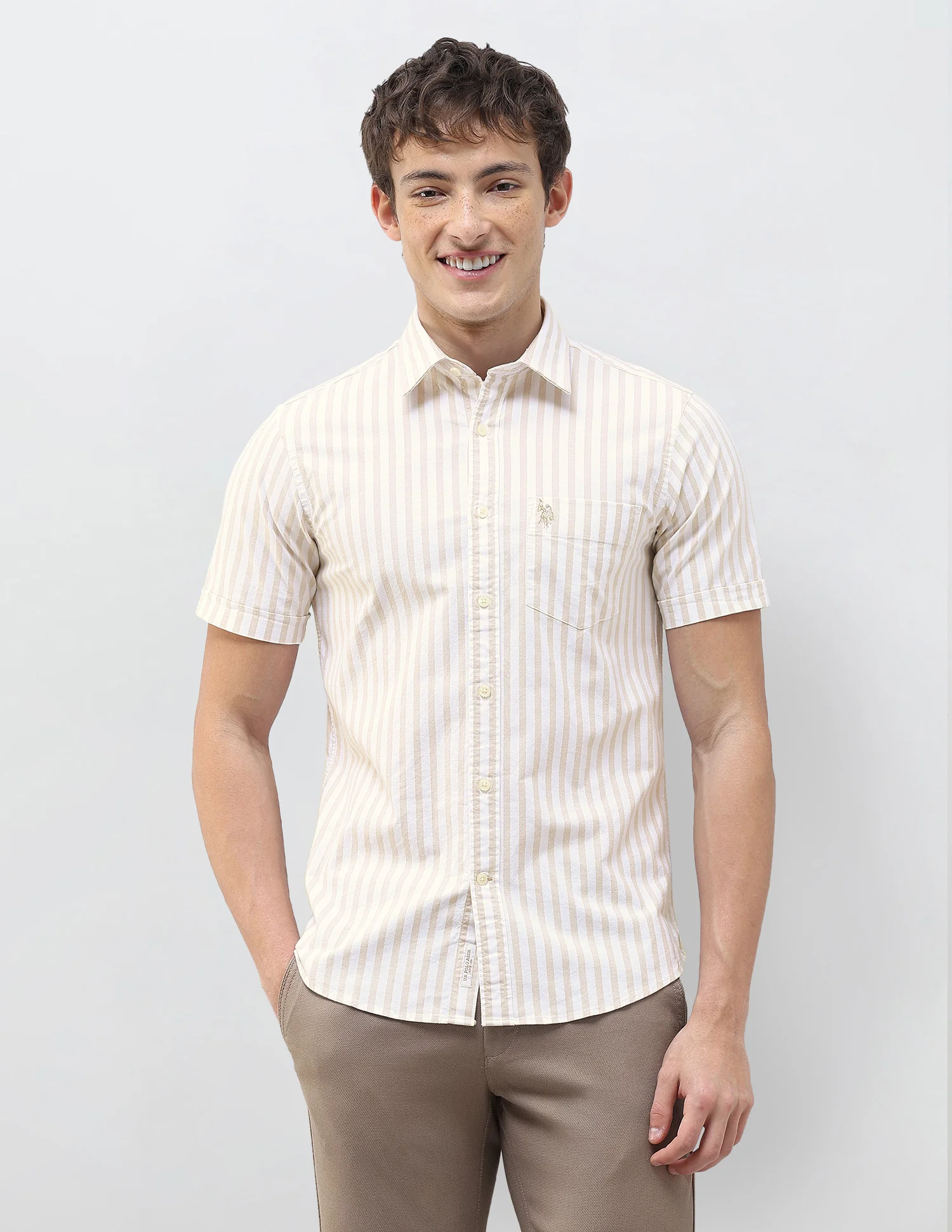 Vertical Striped Regular Fit Shirt - Image 6
