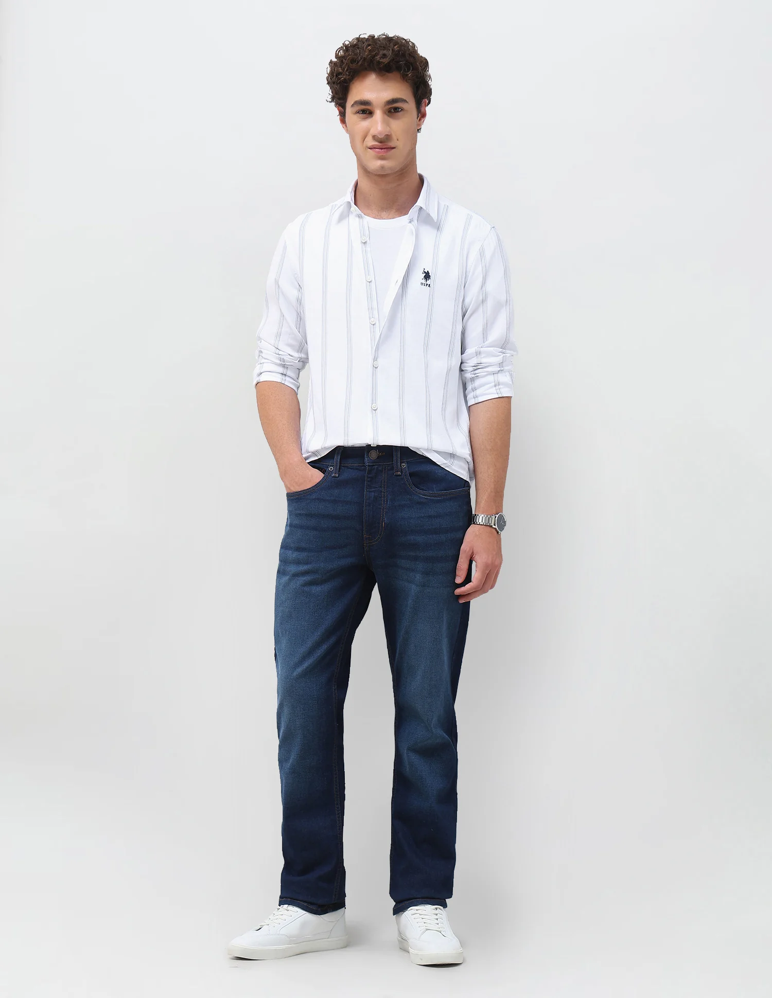 Vertical Striped Regular Fit Shirt - Image 3