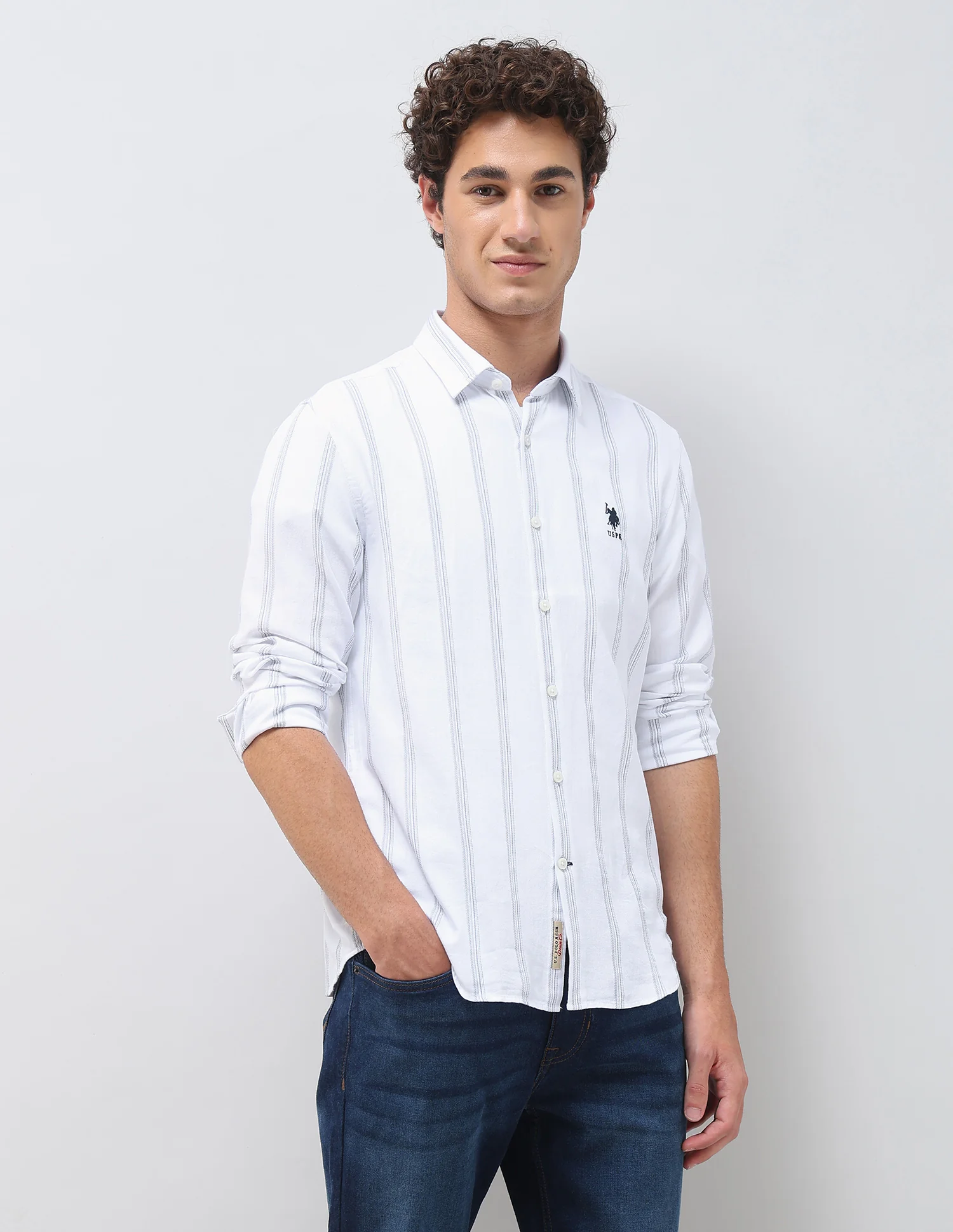 Vertical Striped Regular Fit Shirt - Image 4