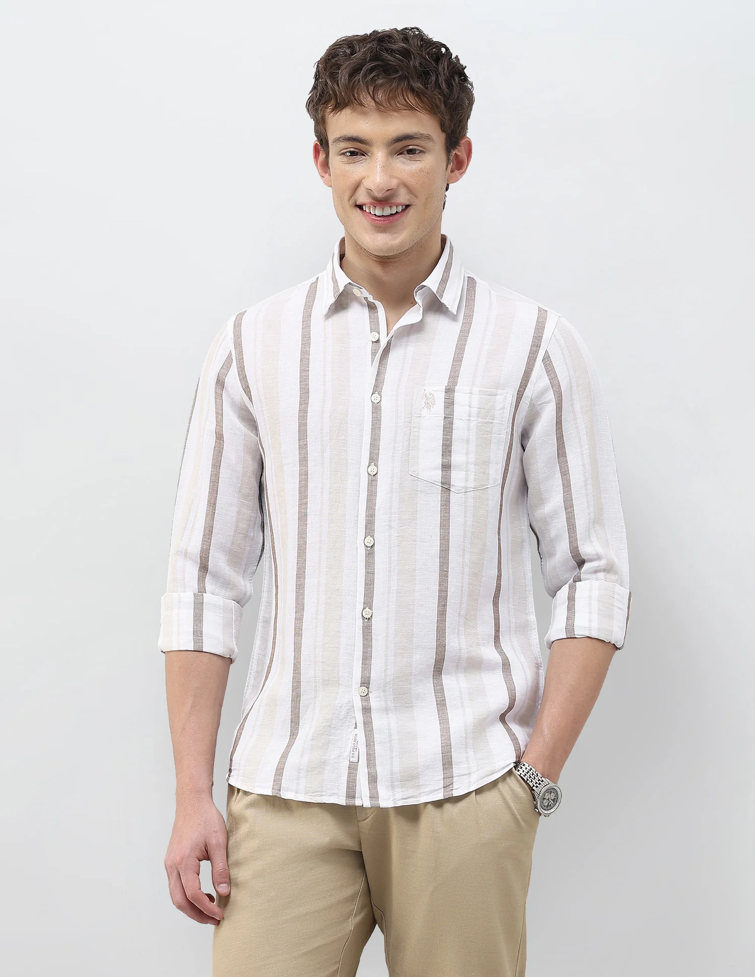 Vertical Striped Regular Fit Shirt