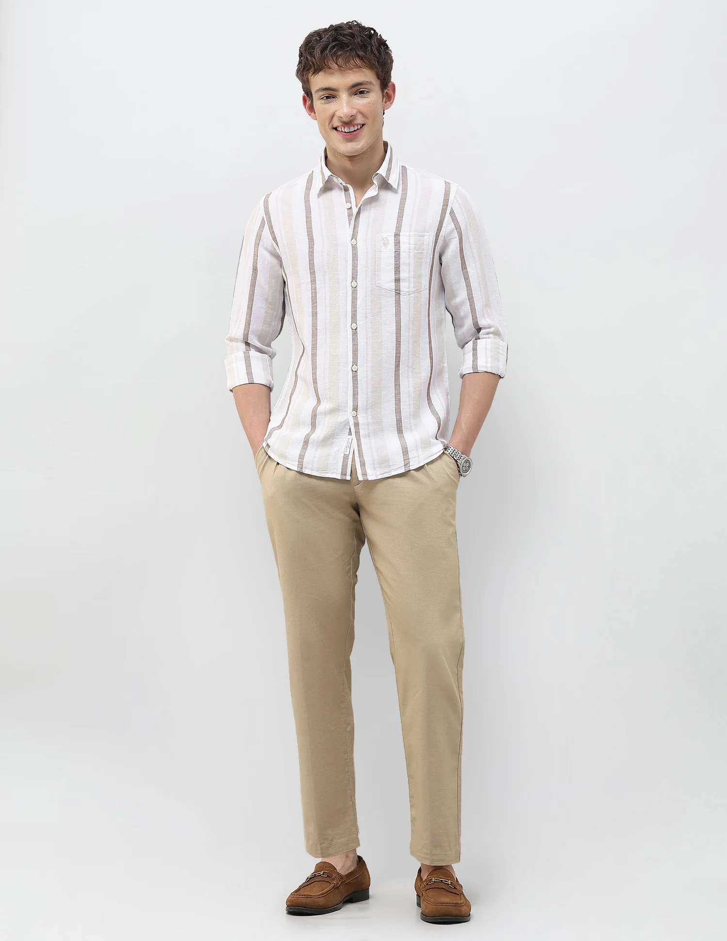 Vertical Striped Regular Fit Shirt - Image 3