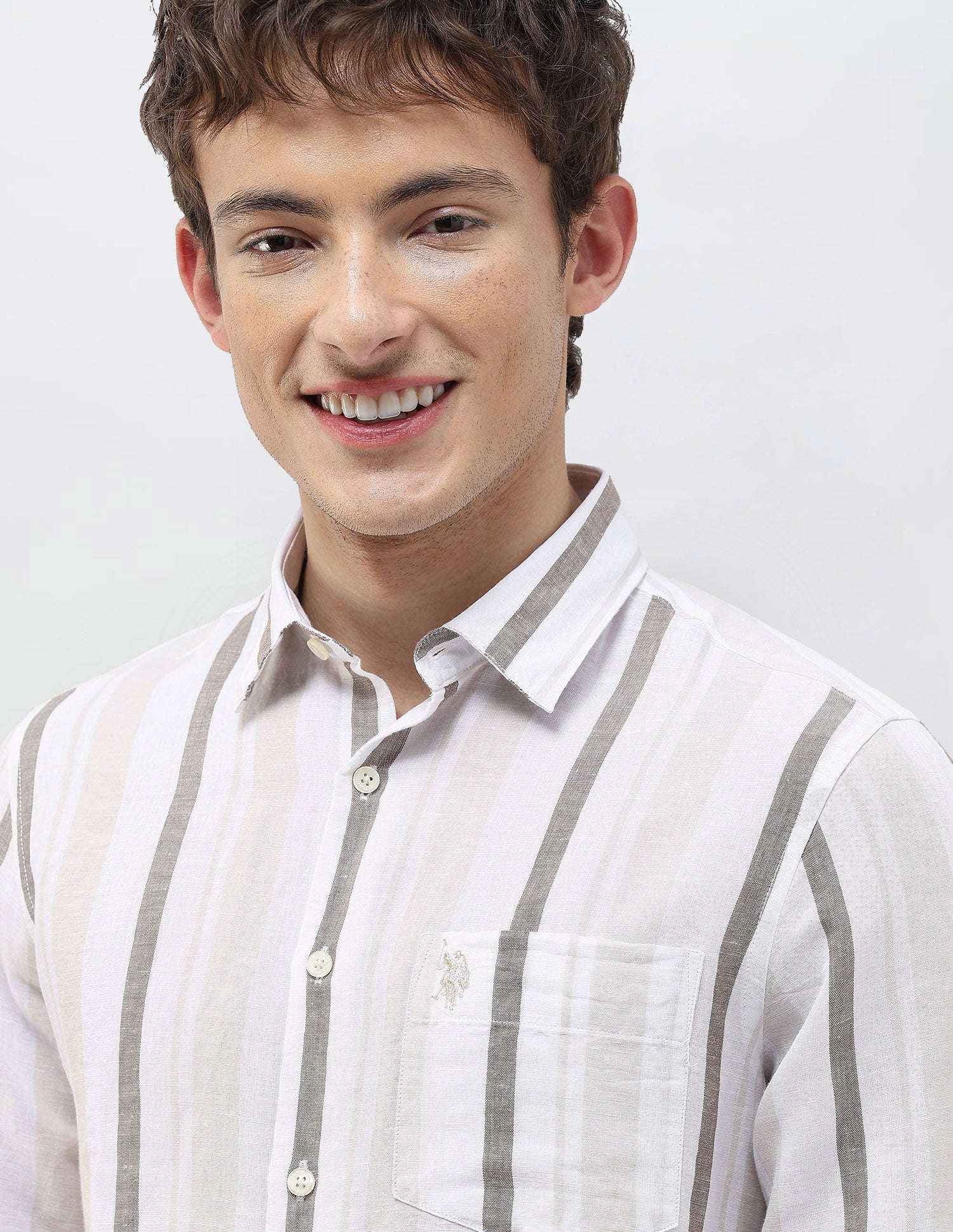 Vertical Striped Regular Fit Shirt - Image 7